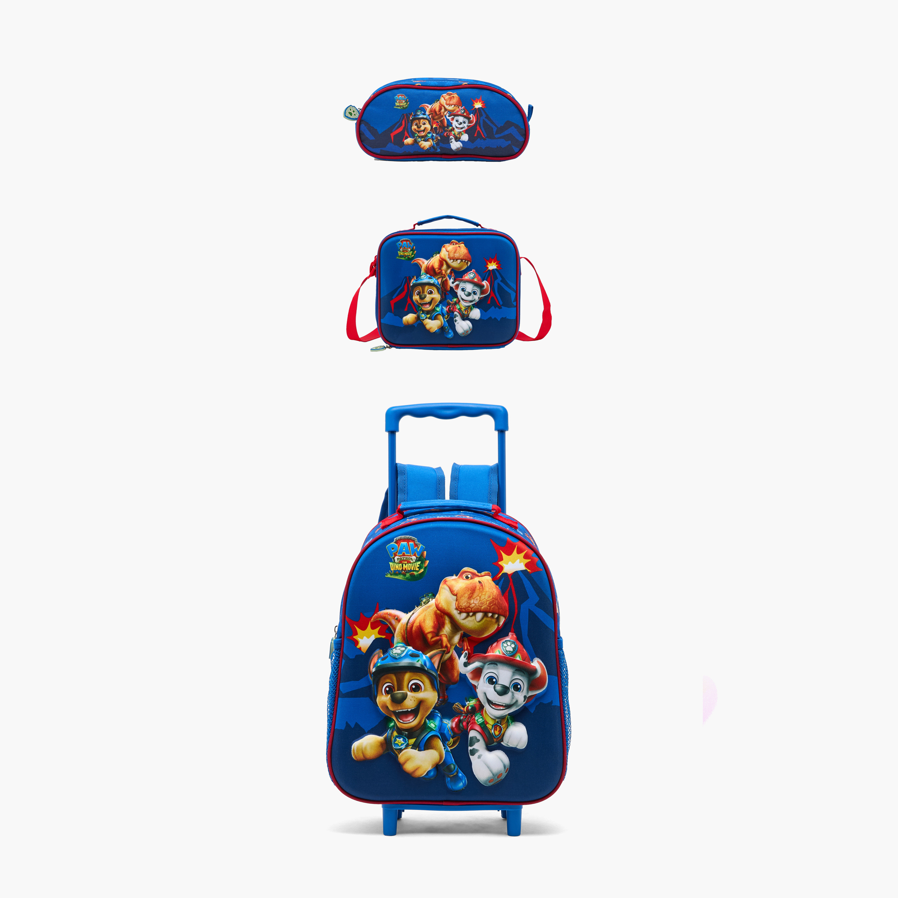 Juniors PAW Patrol Print Trolley Bag Set for Boys 3-5 Years with Lunch Bag Handle - 14 inches-school-bagsandbackpacks-trolleybags-image-2