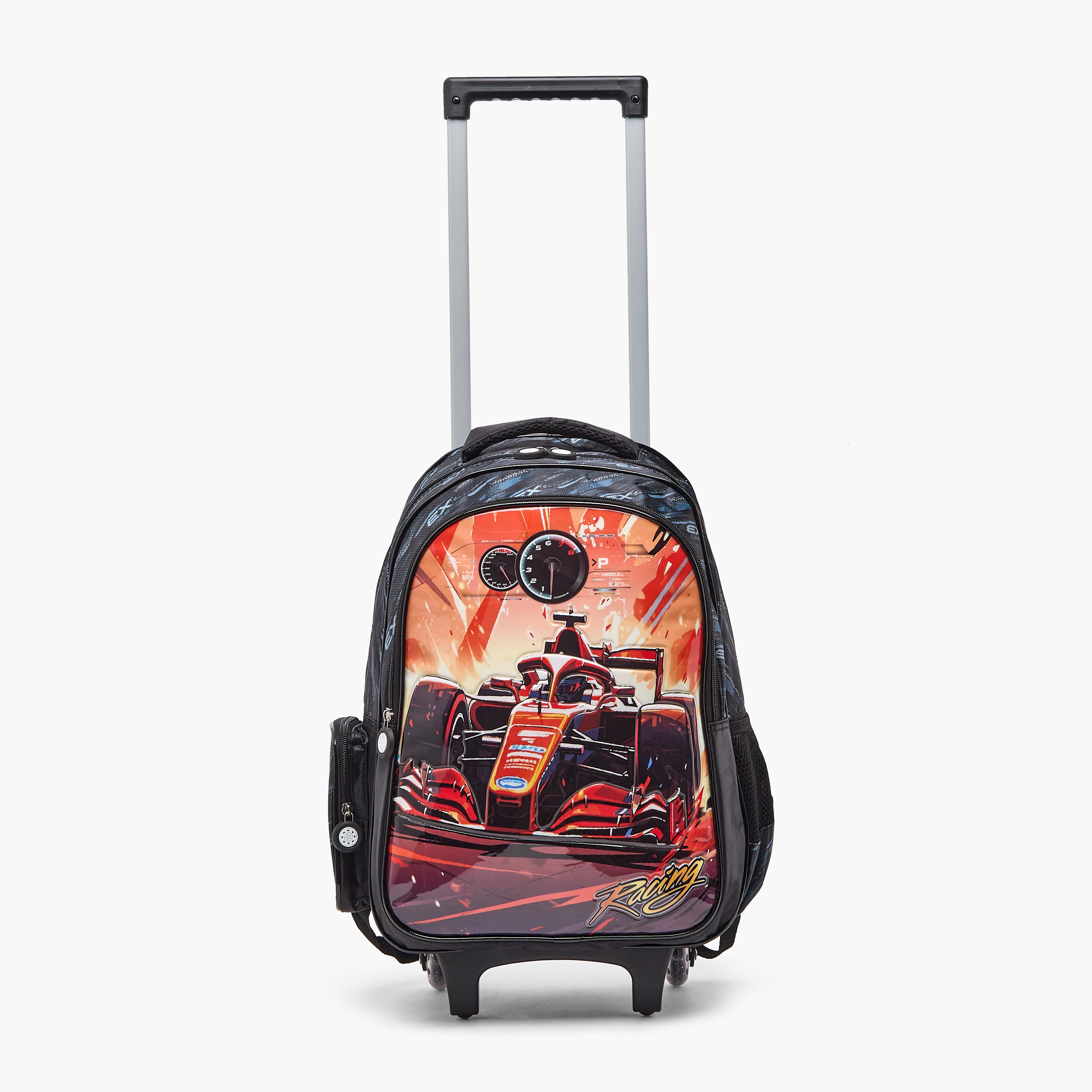 Juniors Car Print 5-Piece School Trolley Bag Set for Boys 5-8 Years with Lunch Bag - 16 inches-school-bagsandbackpacks-trolleybags-image-3