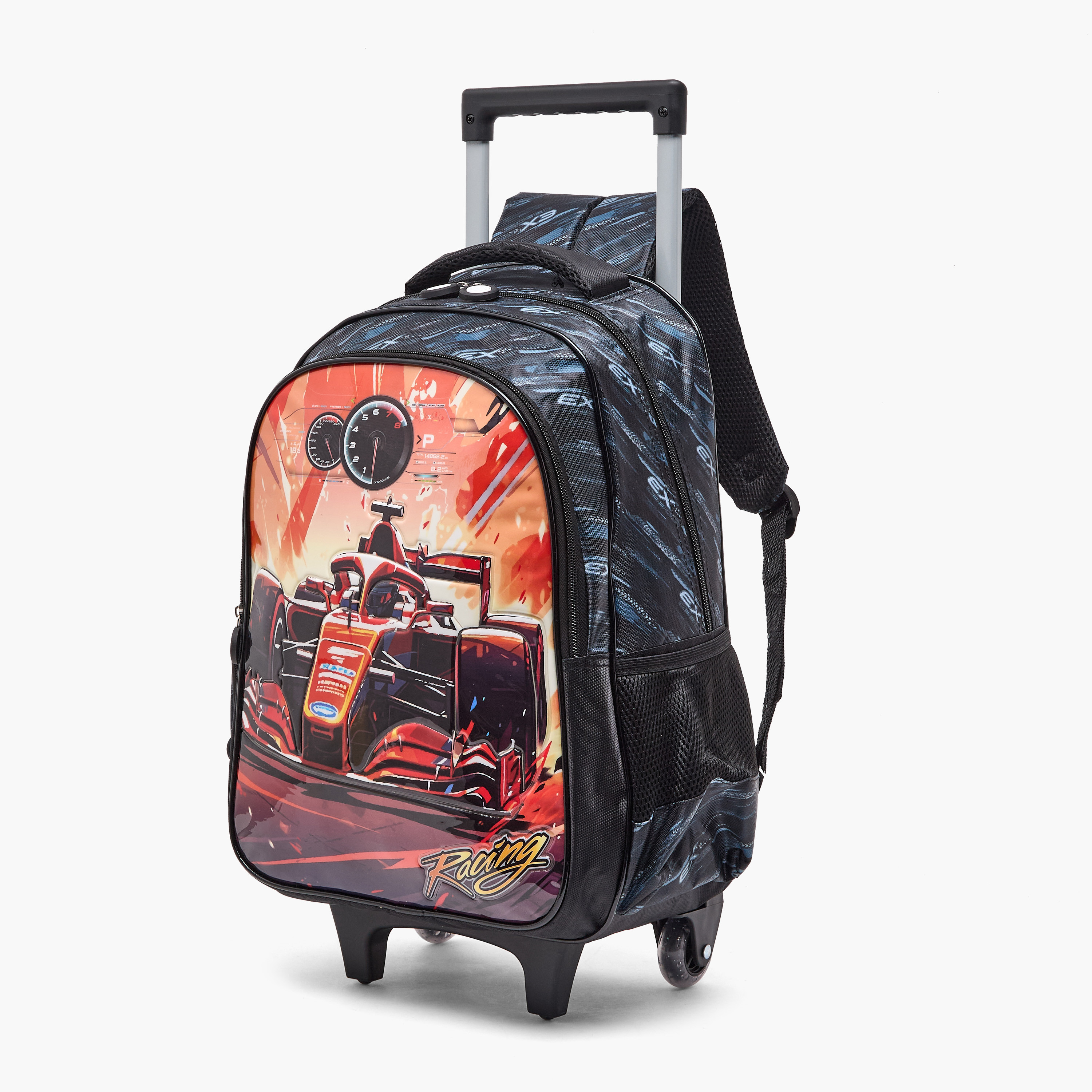 Juniors Car Print 5-Piece School Trolley Bag Set for Boys 5-8 Years with Lunch Bag - 16 inches-school-bagsandbackpacks-trolleybags-image-8
