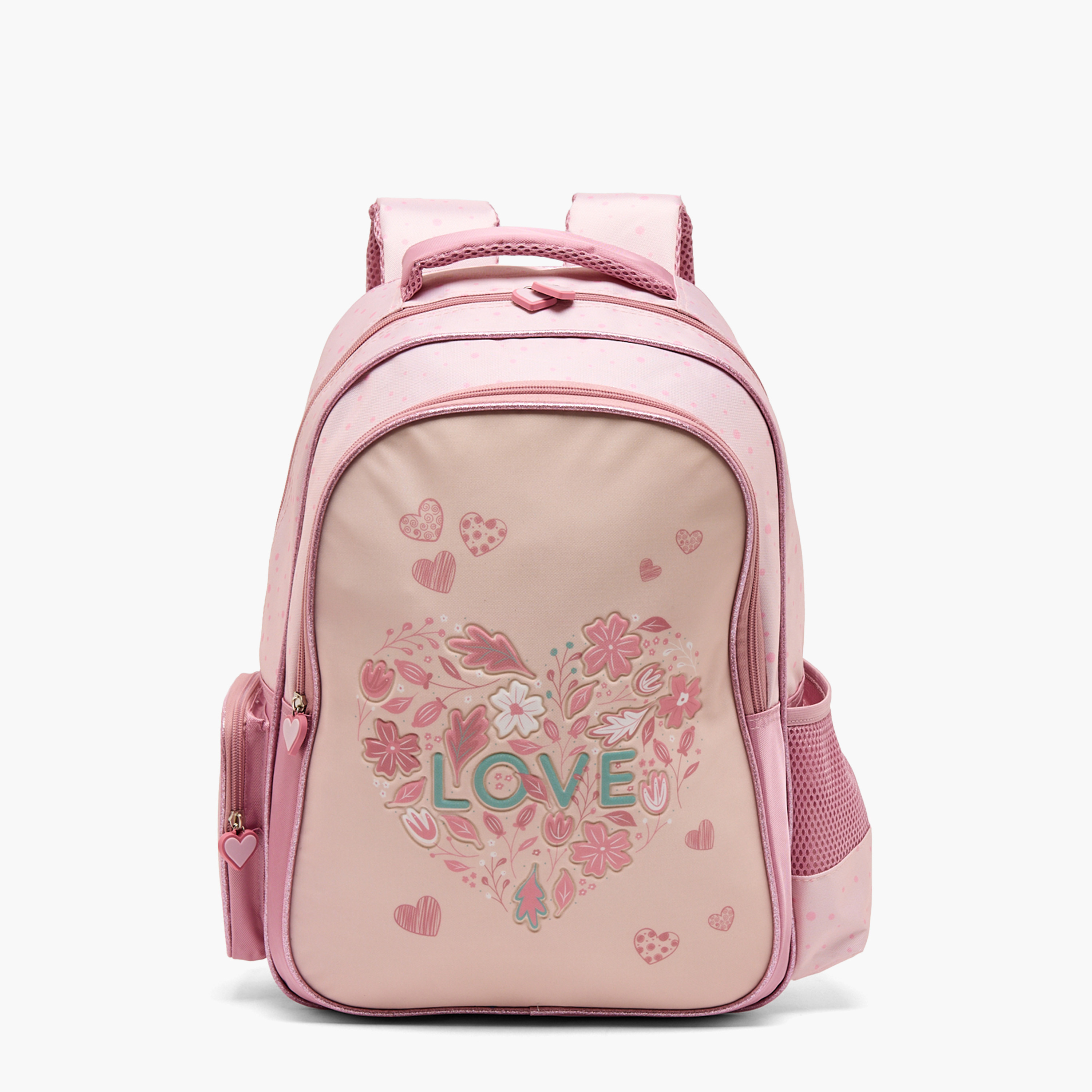 Juniors Printed 5-Piece School Backpack Set for Girls 5-8 Years with Lunch Bag - 16 inches-school-bagsandbackpacks-backpacks-image-2