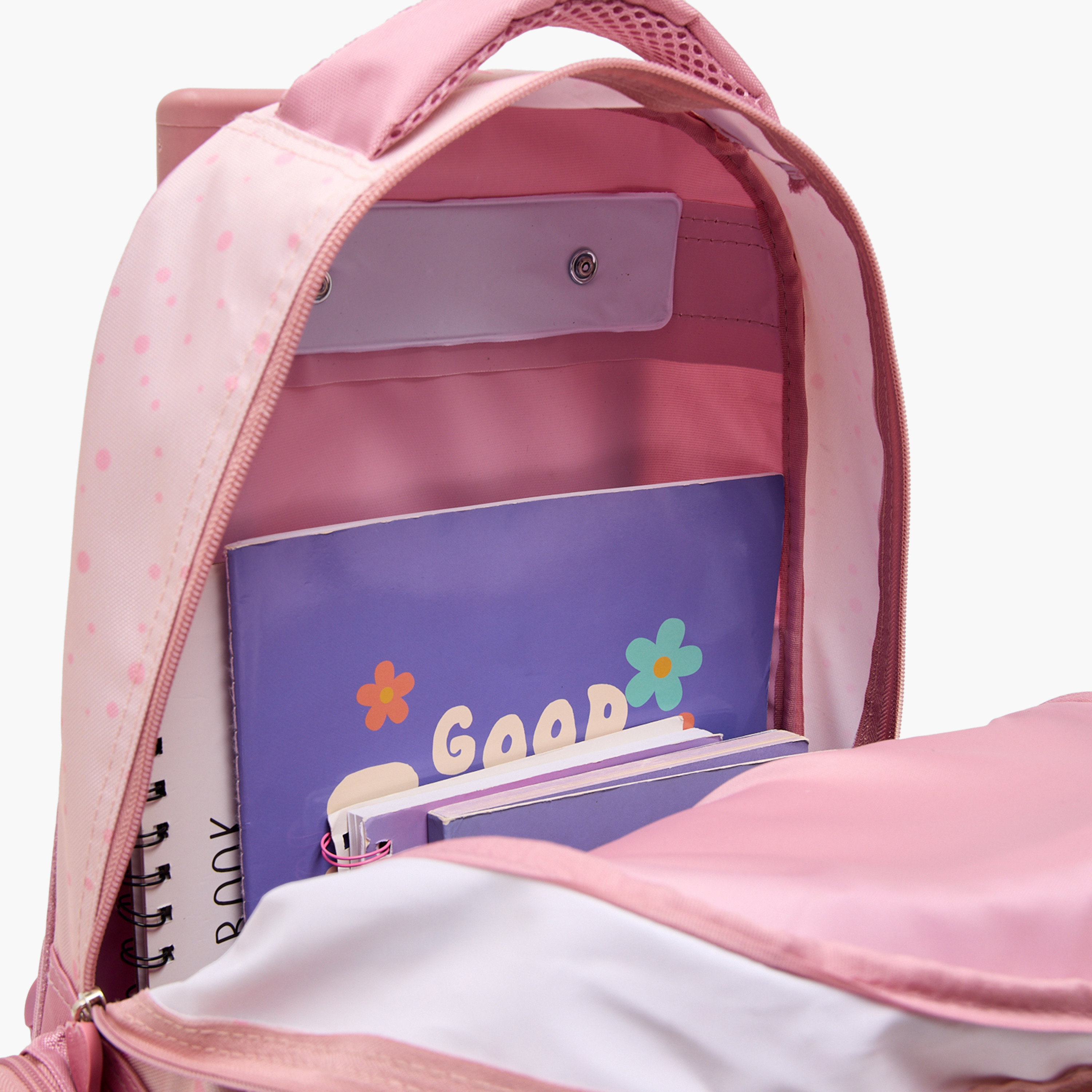 طقم شنطة ترولي مدرسية مطبوعة للبنات من 5-8 سنوات مع حقيبة غداء 5 قطع من جونيورز - 16 بوصة-school-bagsandbackpacks-trolleybags-image-7