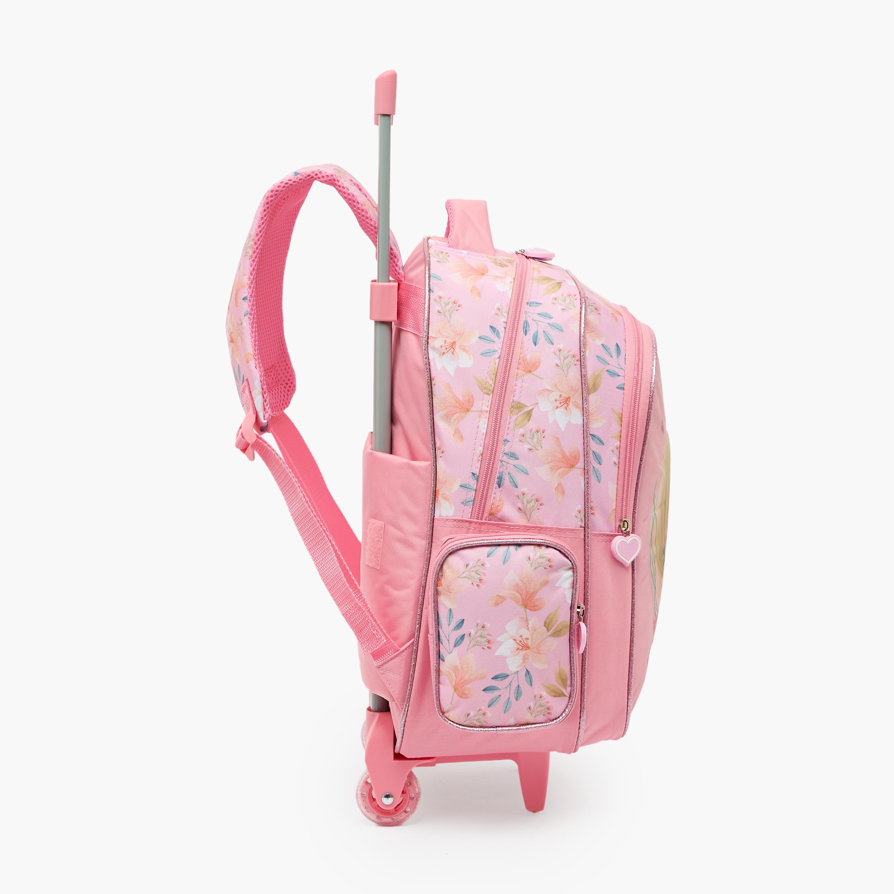 Juniors Cat Print 3-Piece School Trolley Bag Set for Girls 5-8 Years with Lunch Bag - 16 inches-school-bagsandbackpacks-trolleybags-image-9