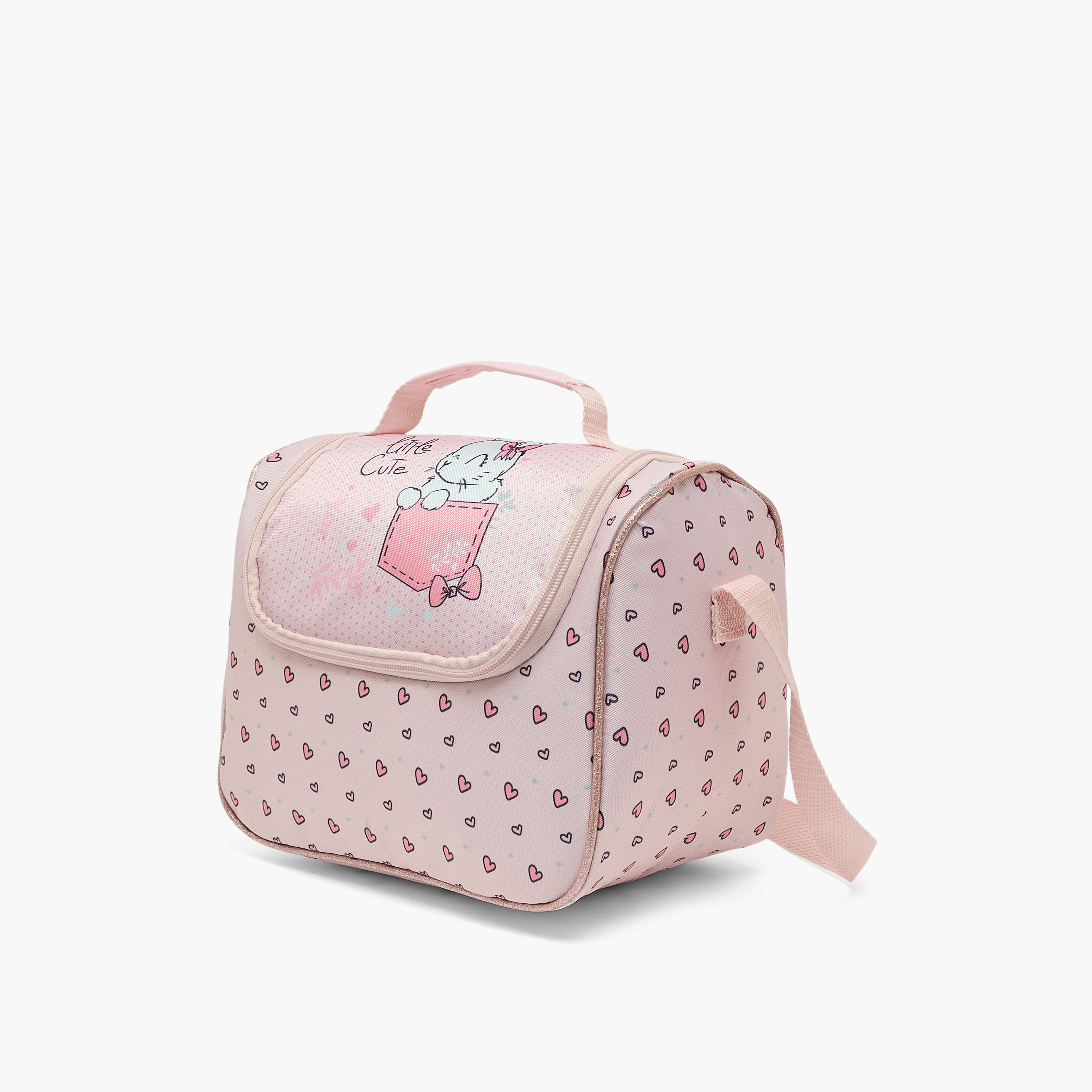 Juniors Rabbit Print 3-Piece School Trolley Bag Set for Girls 5-8 Years with Lunch Bag - 16 inches-school-bagsandbackpacks-trolleybags-image-13