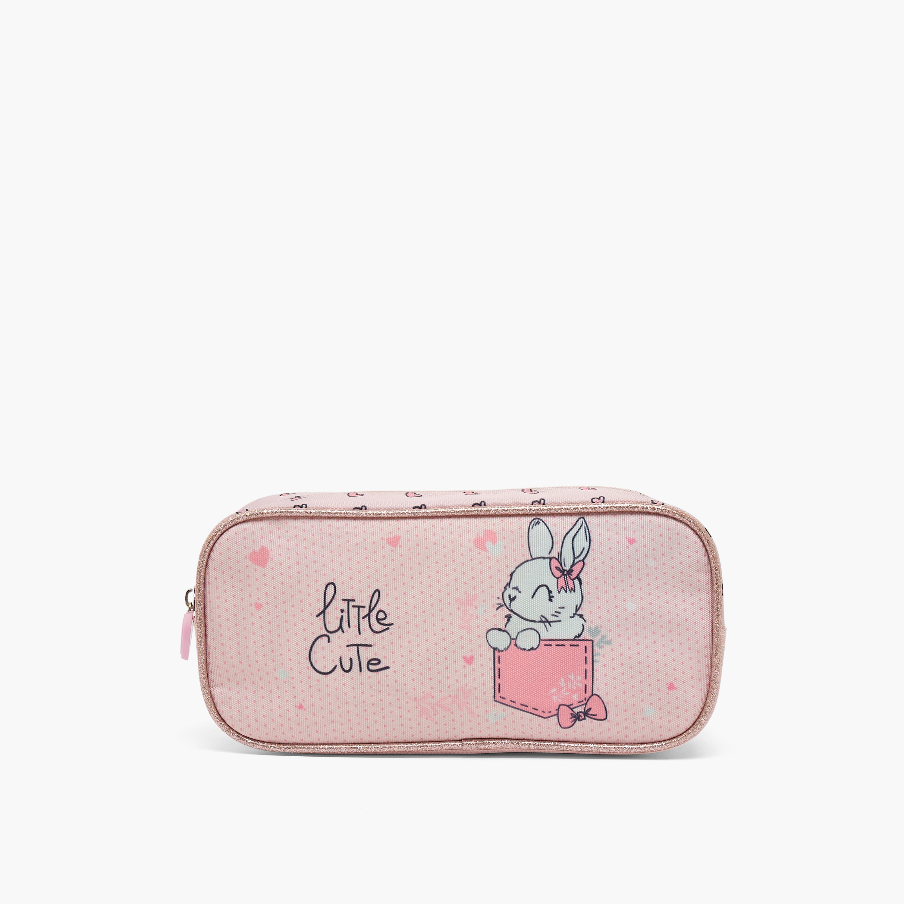 Juniors Rabbit Print 3-Piece School Trolley Bag Set for Girls 5-8 Years with Lunch Bag - 16 inches-school-bagsandbackpacks-trolleybags-image-15
