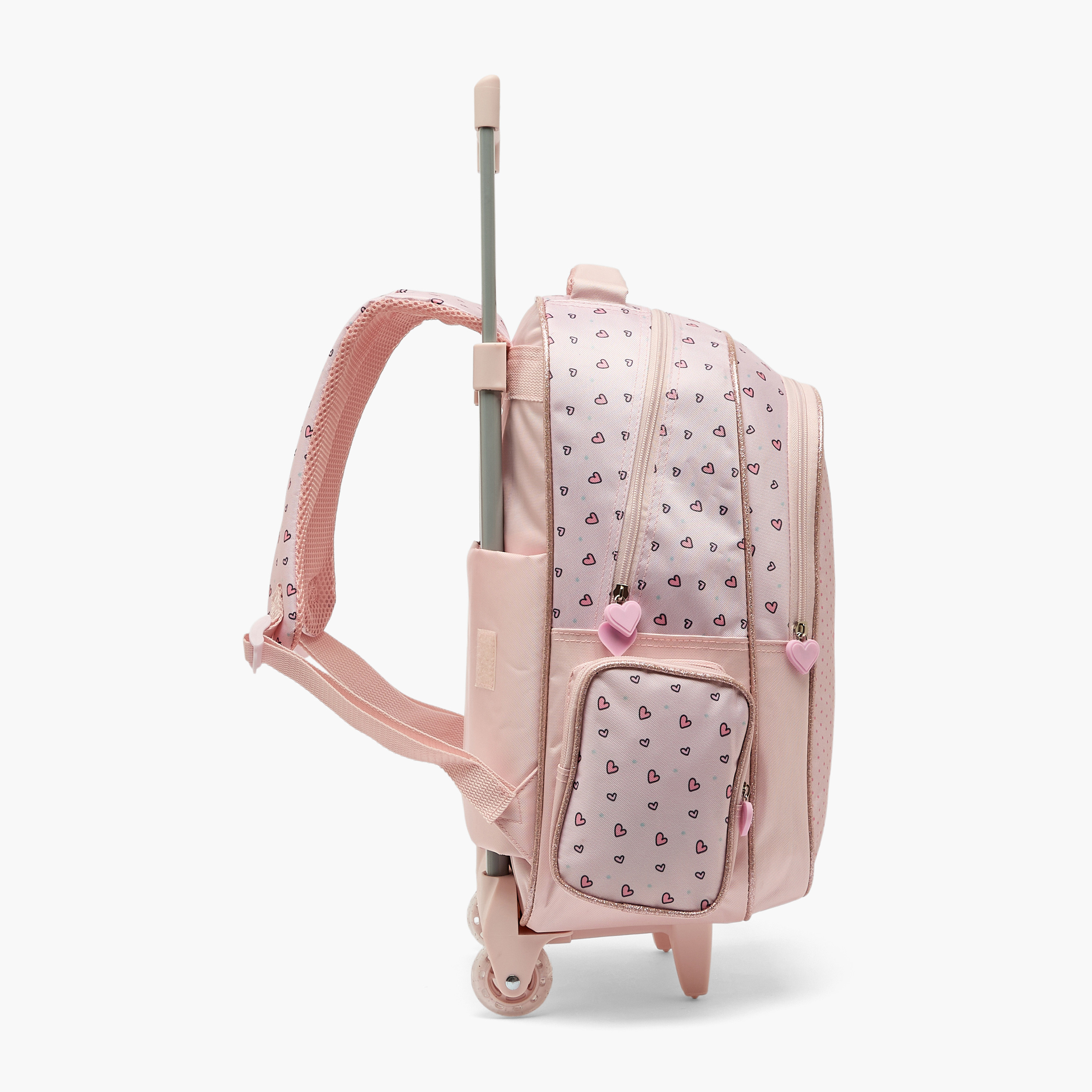 Juniors Rabbit Print 3-Piece School Trolley Bag Set for Girls 5-8 Years with Lunch Bag - 16 inches-school-bagsandbackpacks-trolleybags-image-5
