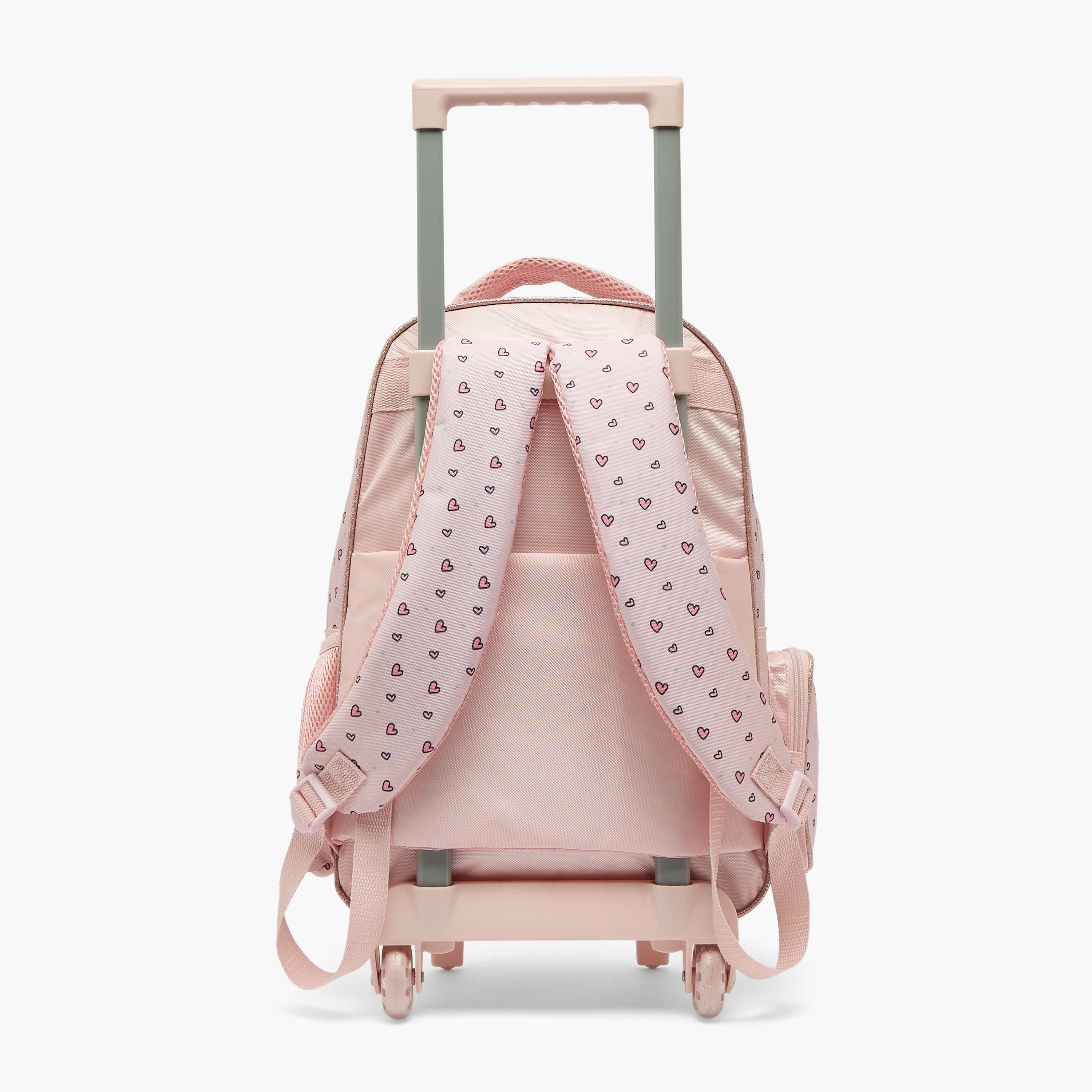 Juniors Rabbit Print 3-Piece School Trolley Bag Set for Girls 5-8 Years with Lunch Bag - 16 inches-school-bagsandbackpacks-trolleybags-image-6