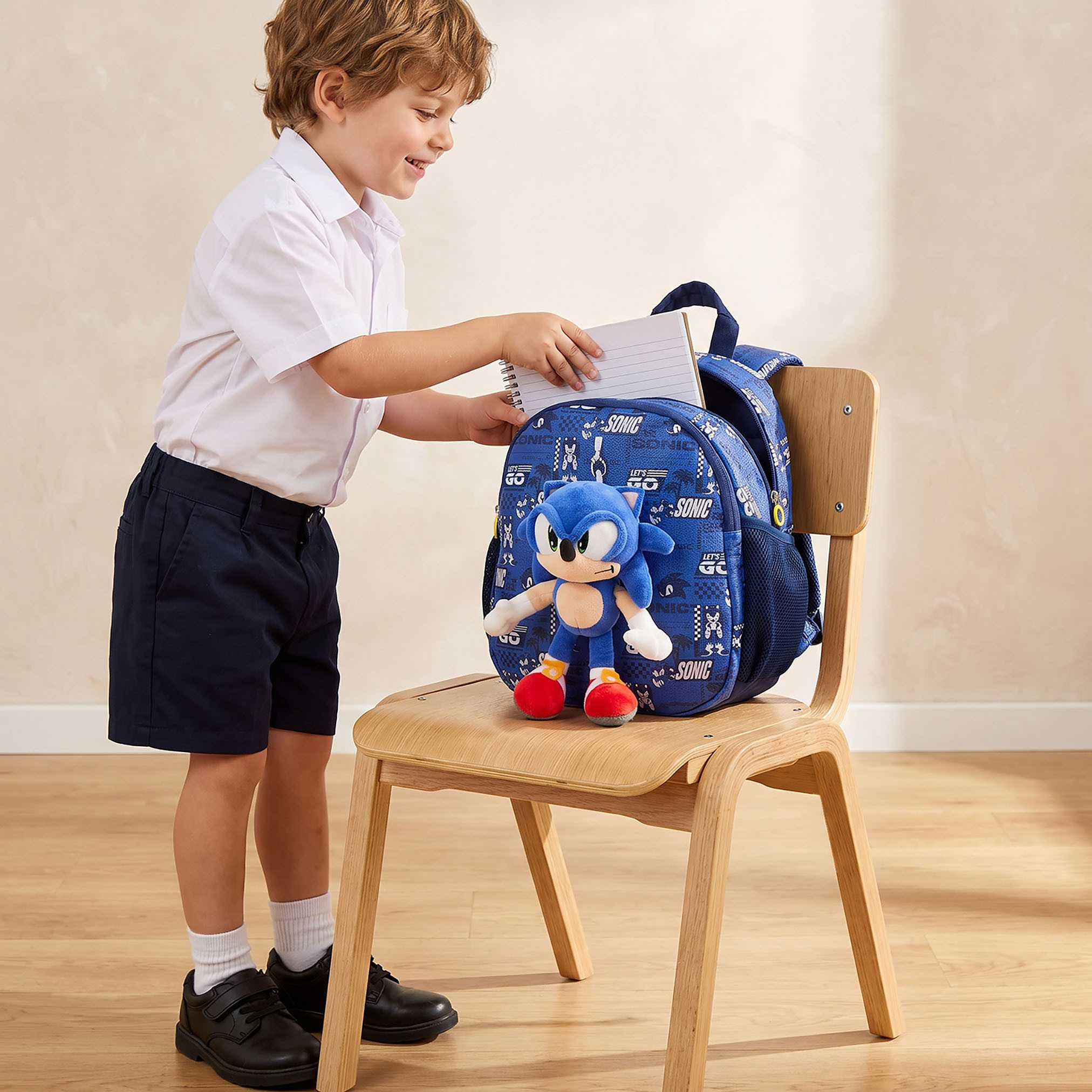 SEGA Sonic the Hedgehog Printed Backpack Boys 3-5 Years with Laptop Compartment - 14 inches-school-bagsandbackpacks-backpacks-image-3
