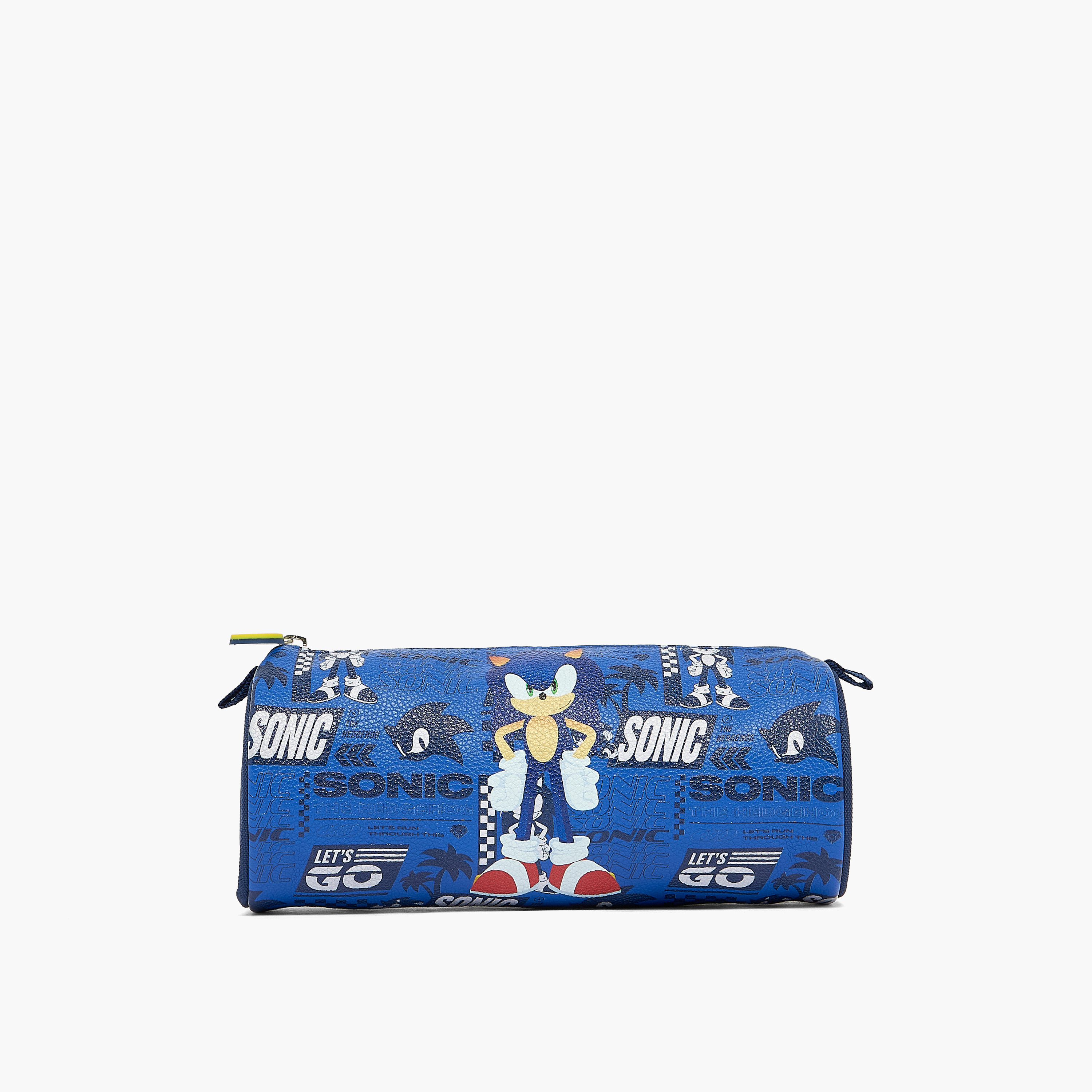 SEGA Sonic the Hedgehog Print Pencil Pouch with Zip Closure-school-stationery-pencilcases-image-1