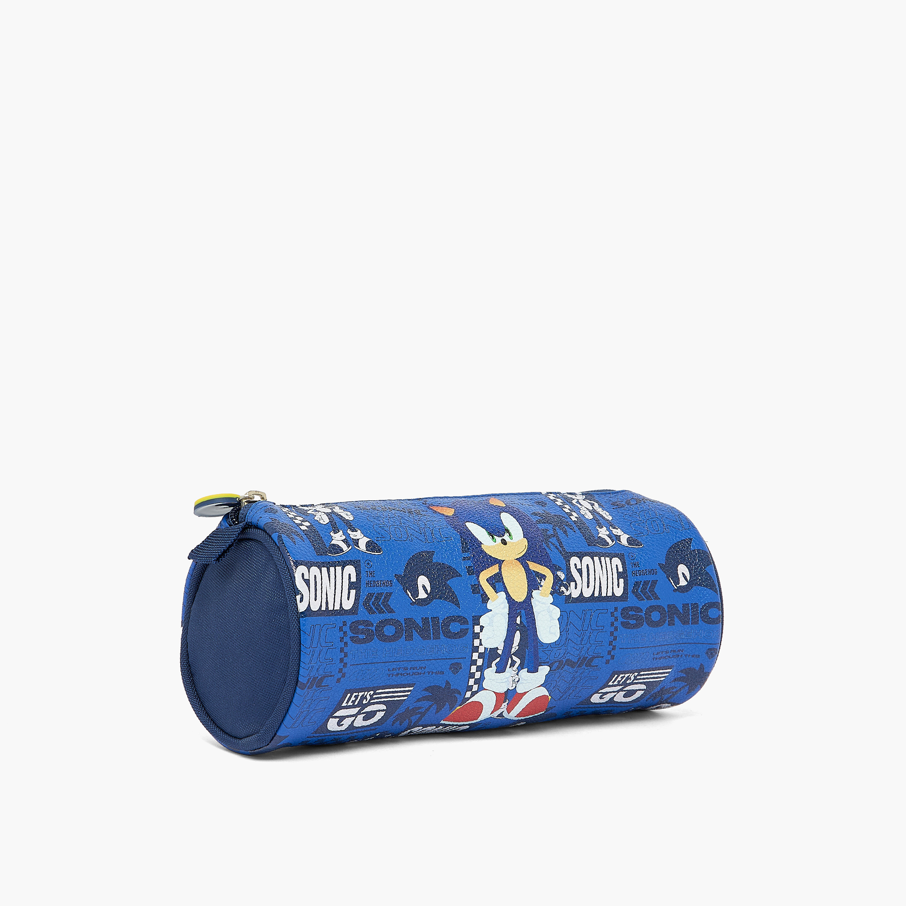 SEGA Sonic the Hedgehog Print Pencil Pouch with Zip Closure-school-stationery-pencilcases-image-3