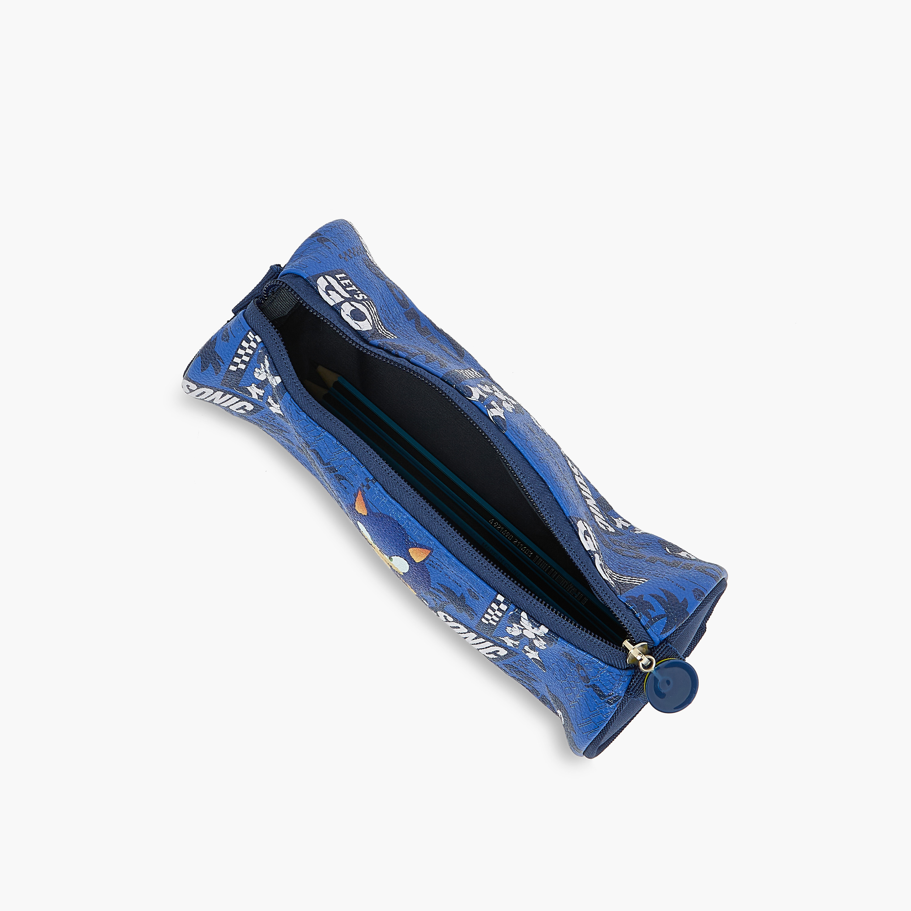 SEGA Sonic the Hedgehog Print Pencil Pouch with Zip Closure-school-stationery-pencilcases-image-7