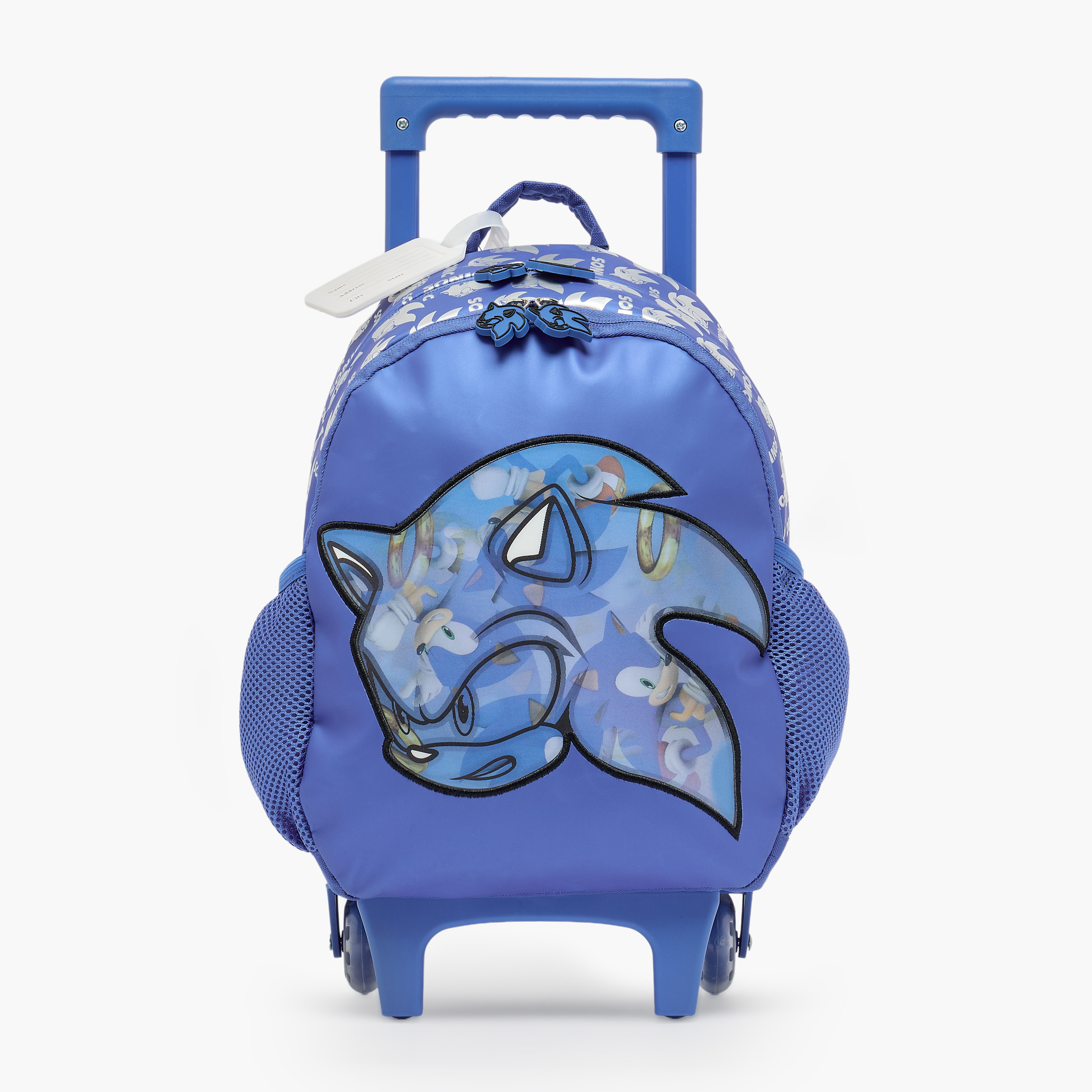 SEGA Sonic the Hedgehog Print Trolley Bag for Boys 3-5 Years with Durable Wheels - 14 inches-school-bagsandbackpacks-trolleybags-image-1