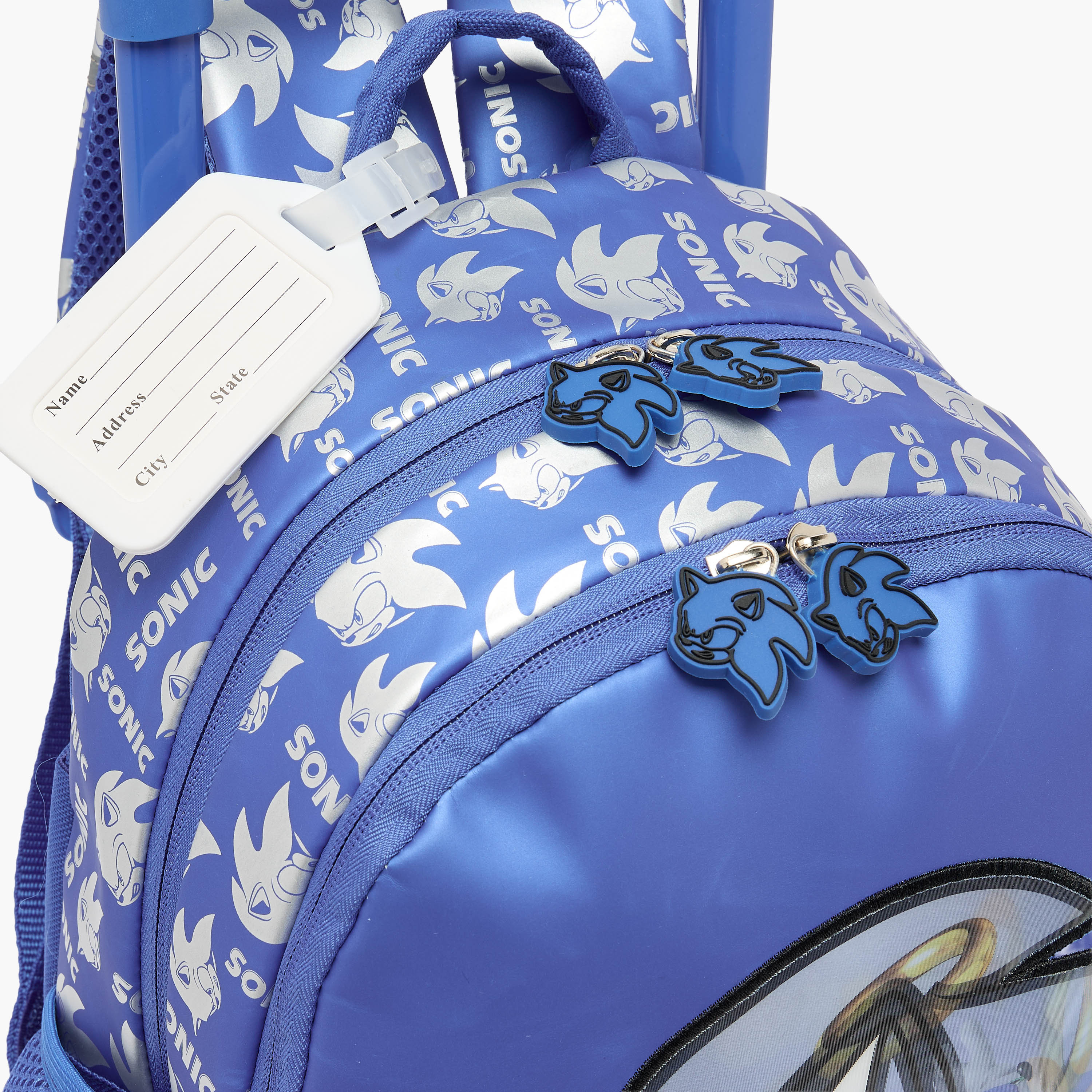 SEGA Sonic the Hedgehog Print Trolley Bag for Boys 3-5 Years with Durable Wheels - 14 inches-school-bagsandbackpacks-trolleybags-image-5