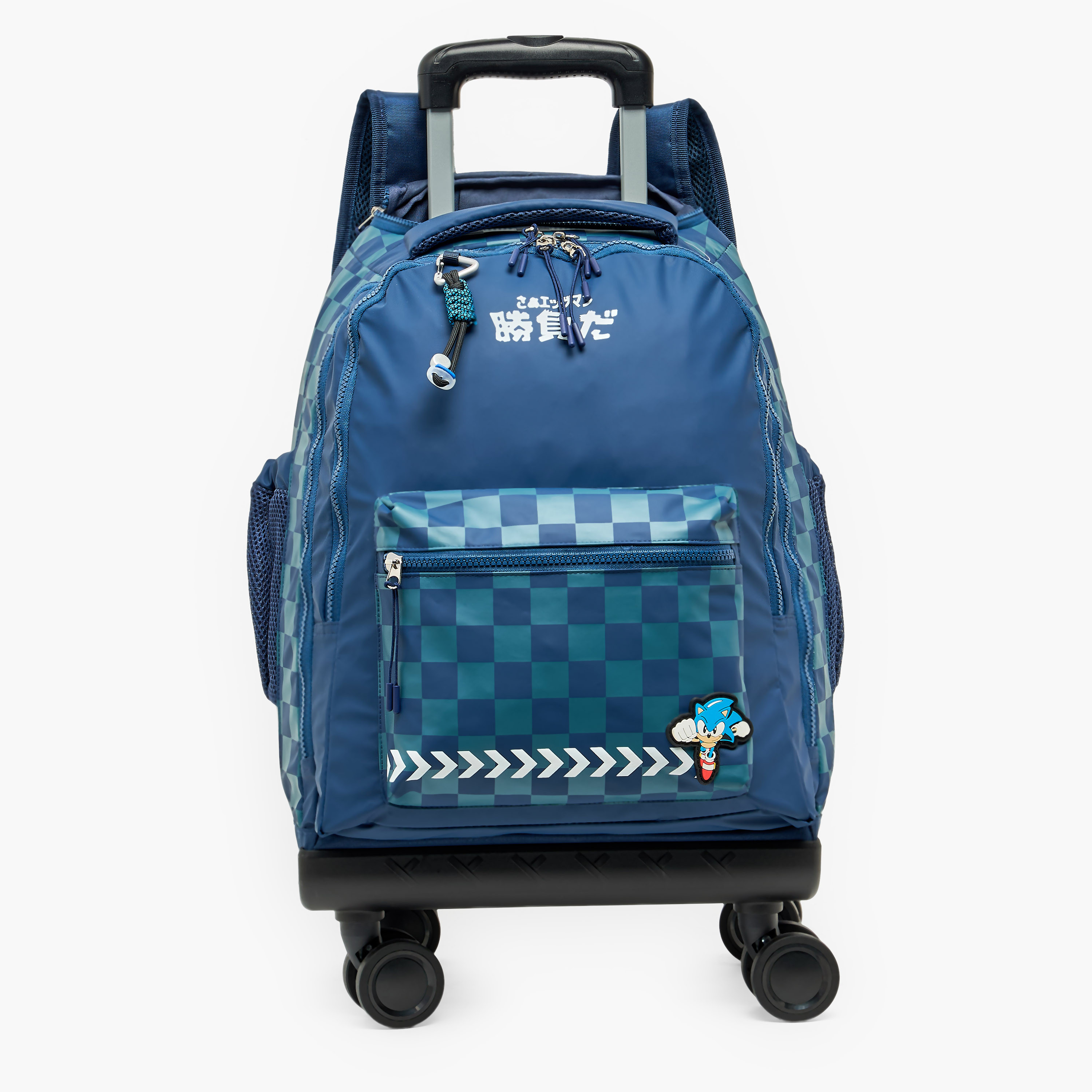 SEGA Sonic Accent Trolley Bag for Boys 8-12 Years Retractable Handle - 18 inches-school-bagsandbackpacks-trolleybags-image-1
