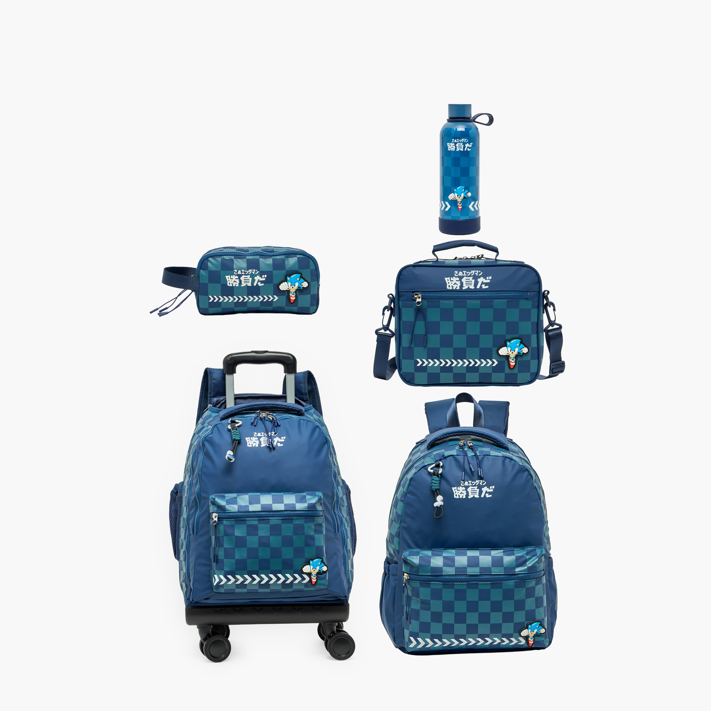 SEGA Sonic Accent Trolley Bag for Boys 8-12 Years Retractable Handle - 18 inches-school-bagsandbackpacks-trolleybags-image-15