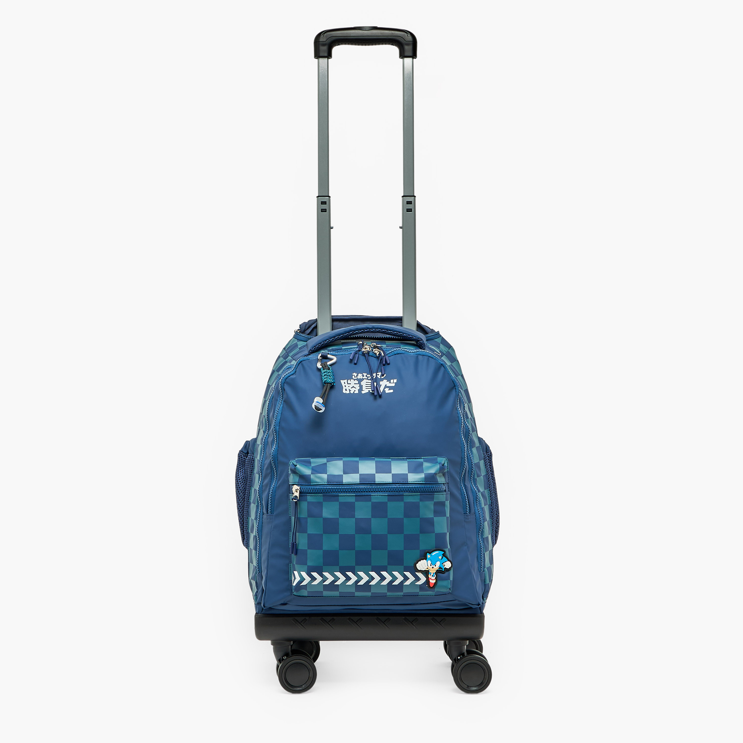 SEGA Sonic Accent Trolley Bag for Boys 8-12 Years Retractable Handle - 18 inches-school-bagsandbackpacks-trolleybags-image-4