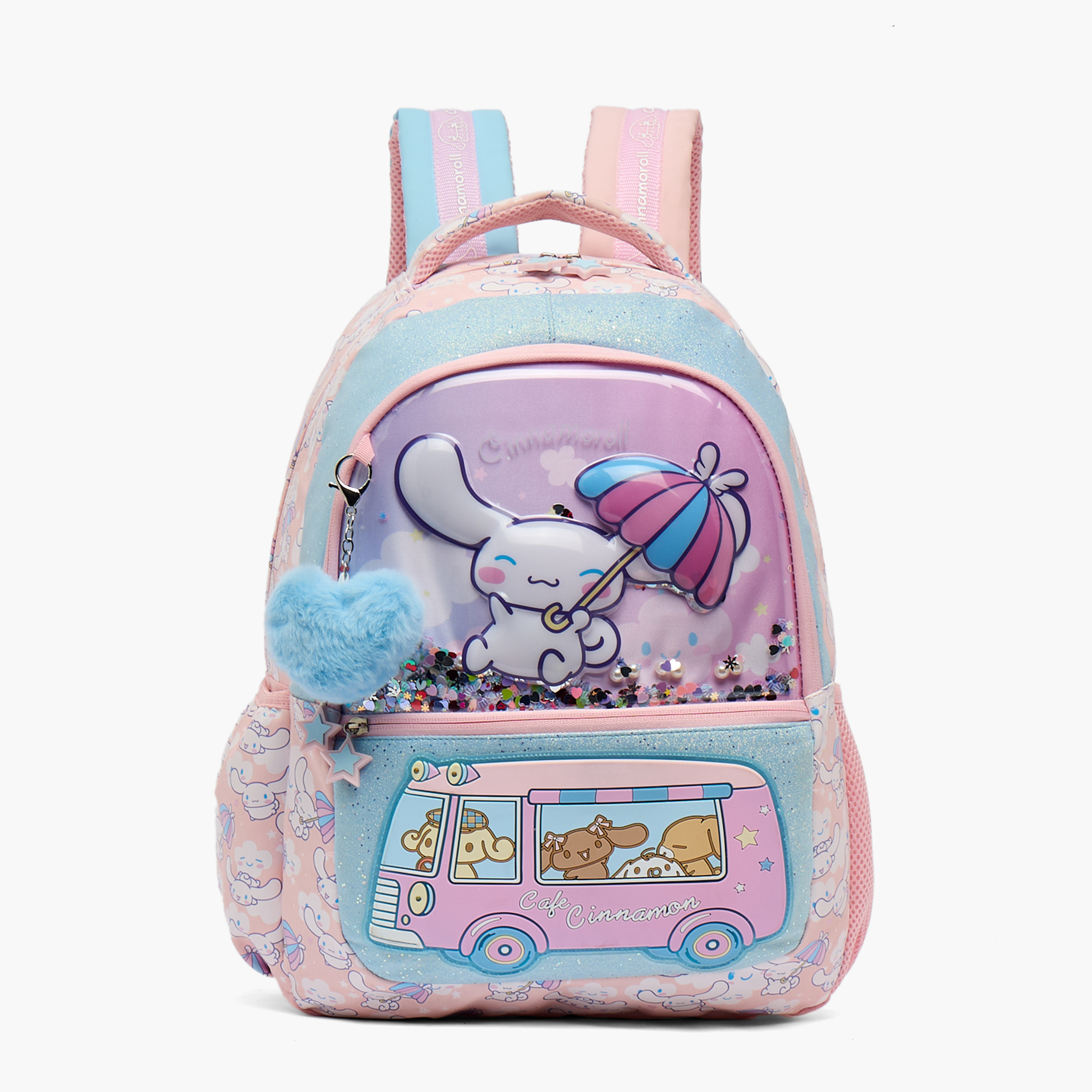 Sanrio Cinnamoroll Print Backpack for Girls 5-8 Years with Padded Shoulder Straps - 16 inches-school-bagsandbackpacks-backpacks-image-1