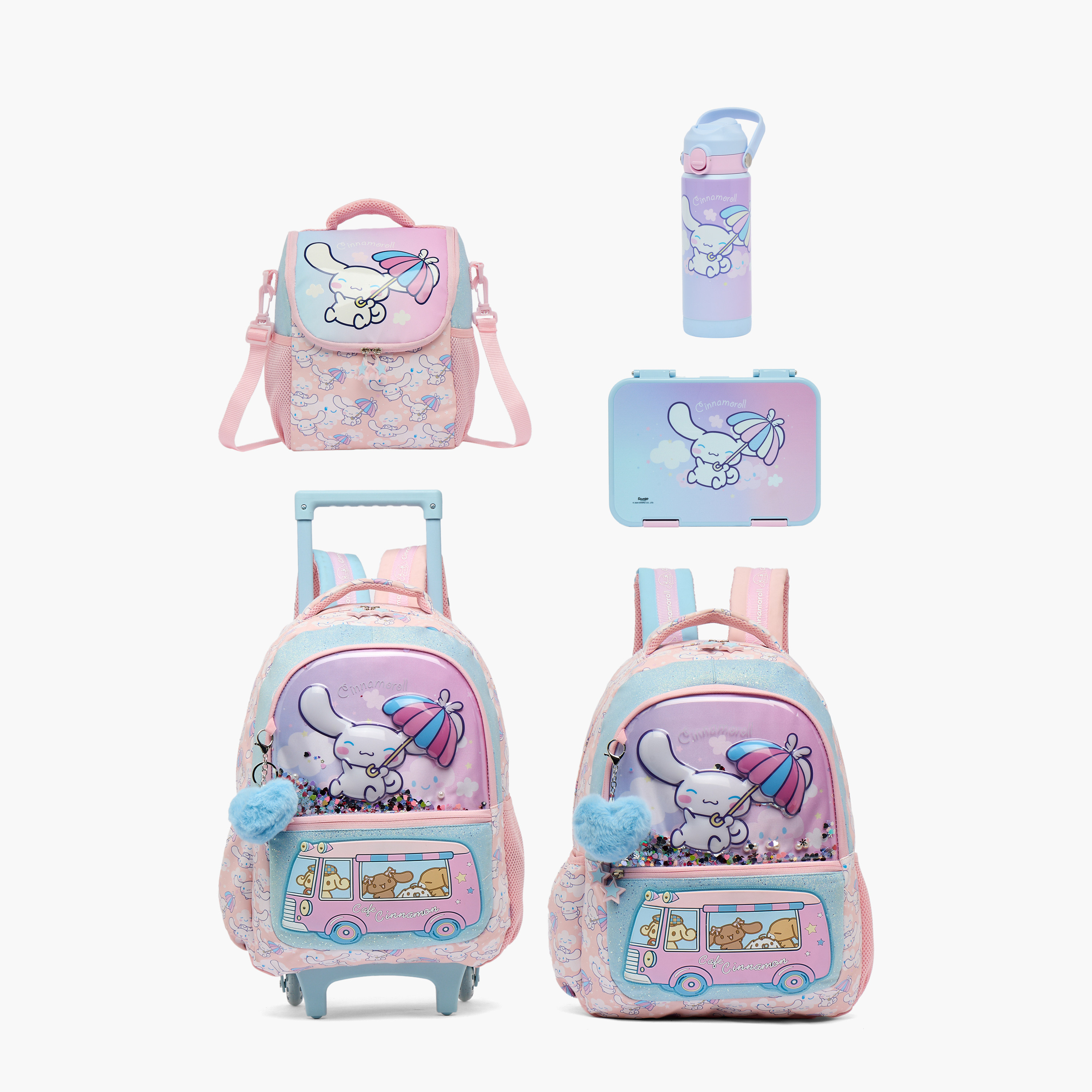 Sanrio Cinnamoroll Print Backpack for Girls 5-8 Years with Padded Shoulder Straps - 16 inches-school-bagsandbackpacks-backpacks-image-10