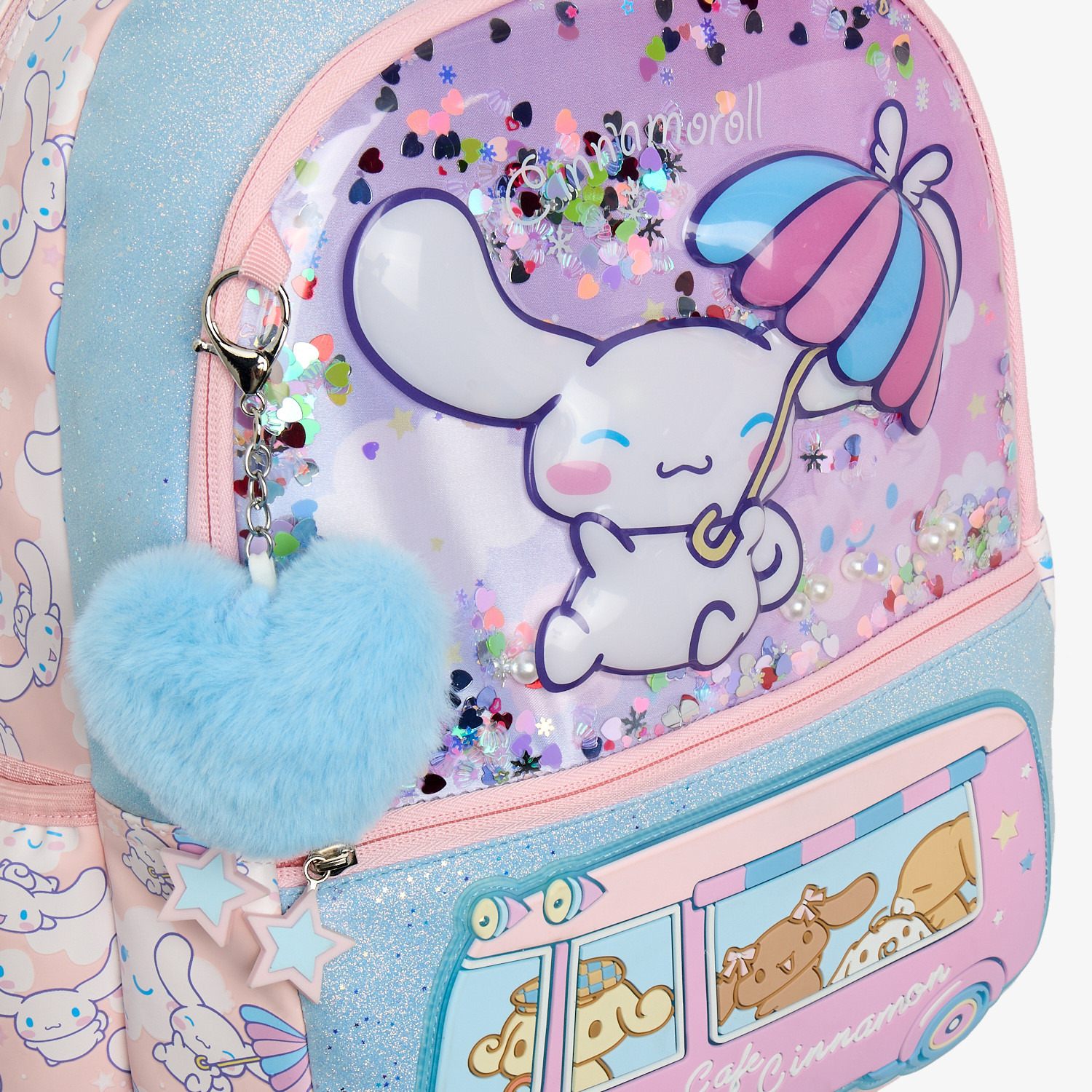 Sanrio Cinnamoroll Print Backpack for Girls 5-8 Years with Padded Shoulder Straps - 16 inches-school-bagsandbackpacks-backpacks-image-3