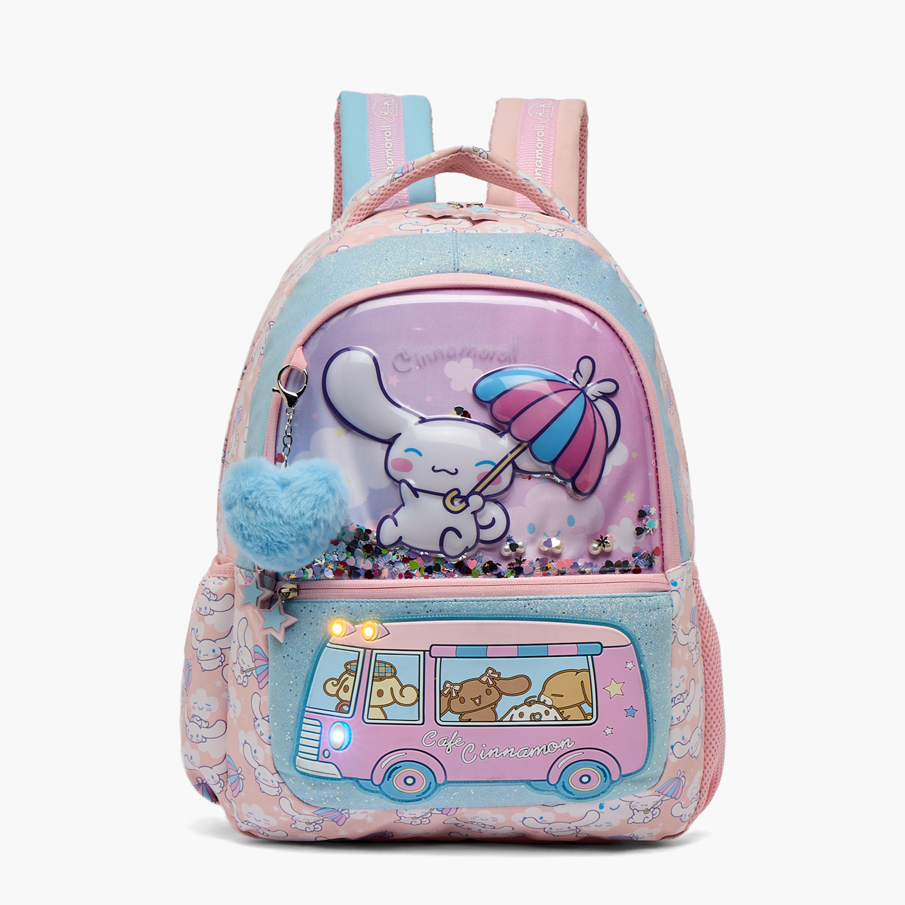Sanrio Cinnamoroll Print Backpack for Girls 5-8 Years with Padded Shoulder Straps - 16 inches-school-bagsandbackpacks-backpacks-image-8