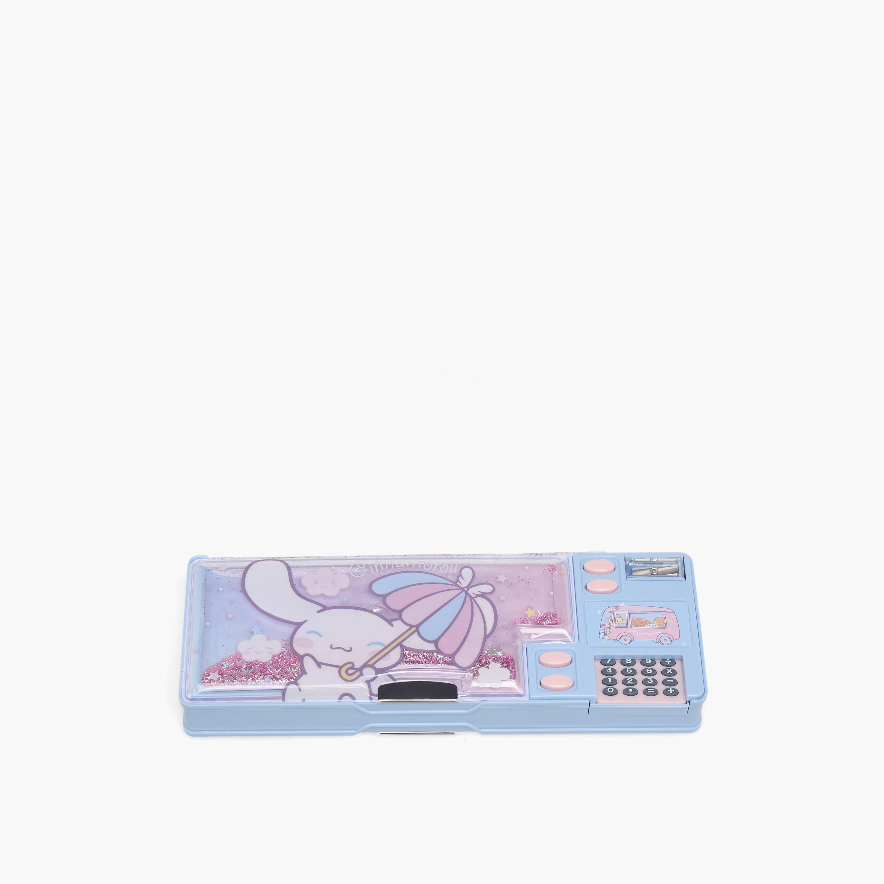 مقلمة بطبعات سينامورول مع آلة حاسبة من سانريو-school-stationery-pencilcases-image-1