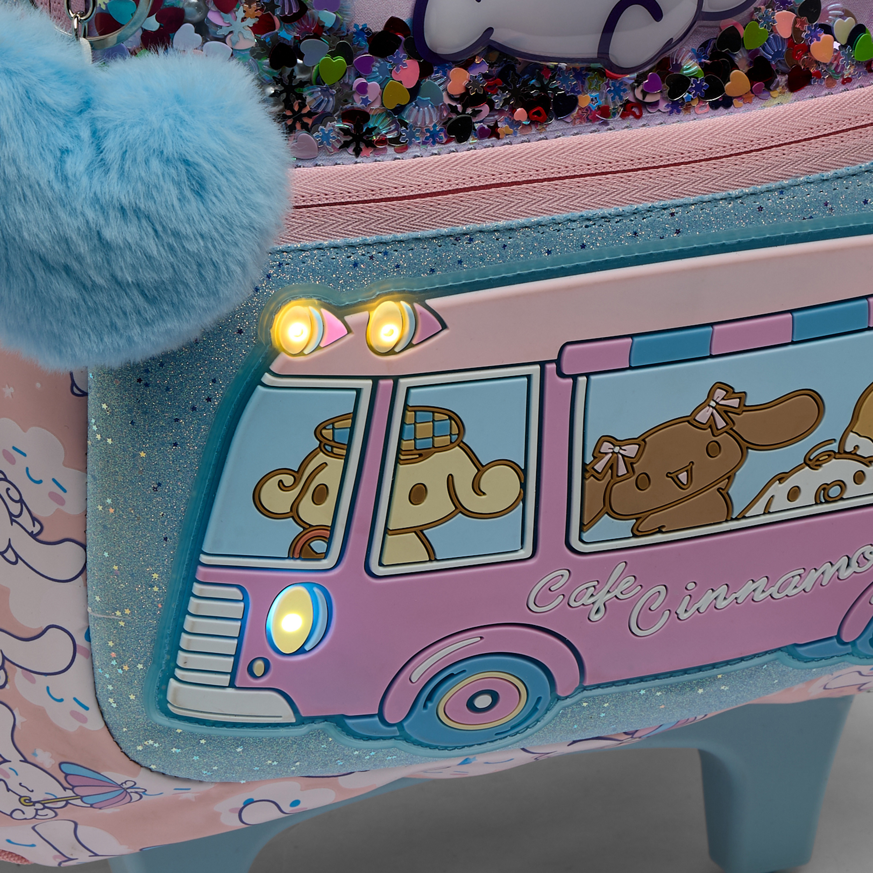 Sanrio Cinnamoroll Print Trolley Bag for Girls 5-8 Years Retractable Handle - 16 inches-school-bagsandbackpacks-trolleybags-image-13