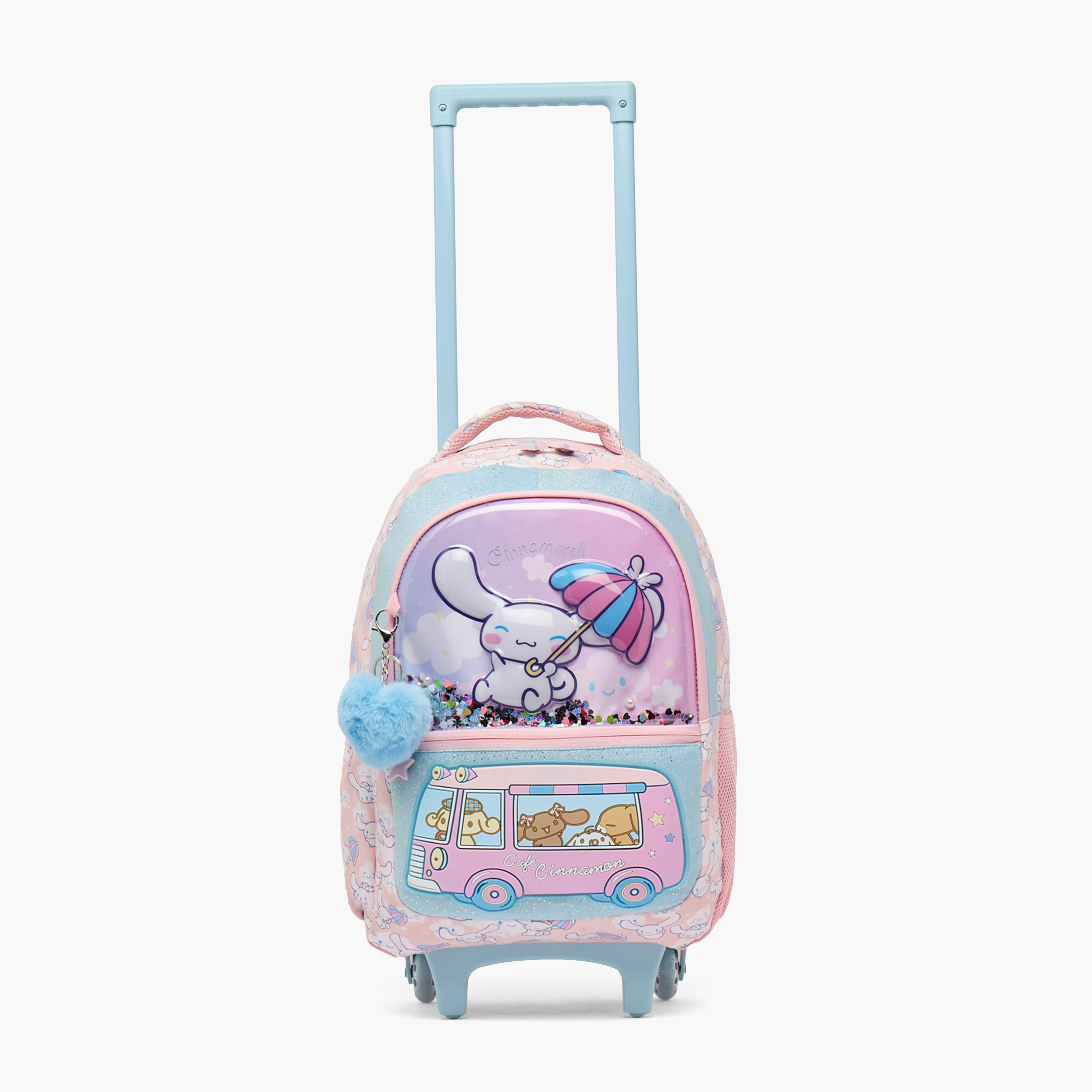 Sanrio Cinnamoroll Print Trolley Bag for Girls 5-8 Years Retractable Handle - 16 inches-school-bagsandbackpacks-trolleybags-image-2