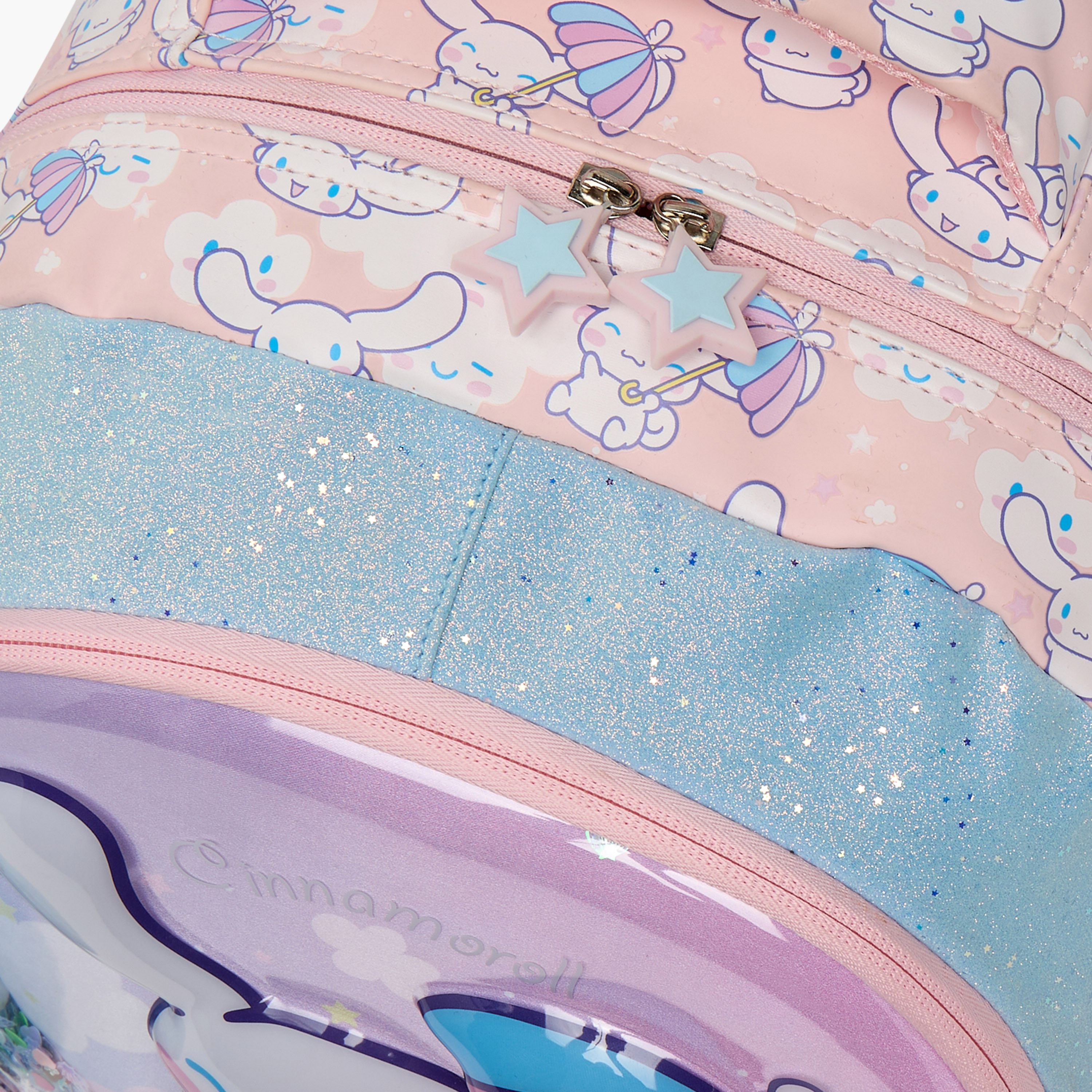 Sanrio Cinnamoroll Print Trolley Bag for Girls 5-8 Years Retractable Handle - 16 inches-school-bagsandbackpacks-trolleybags-image-3