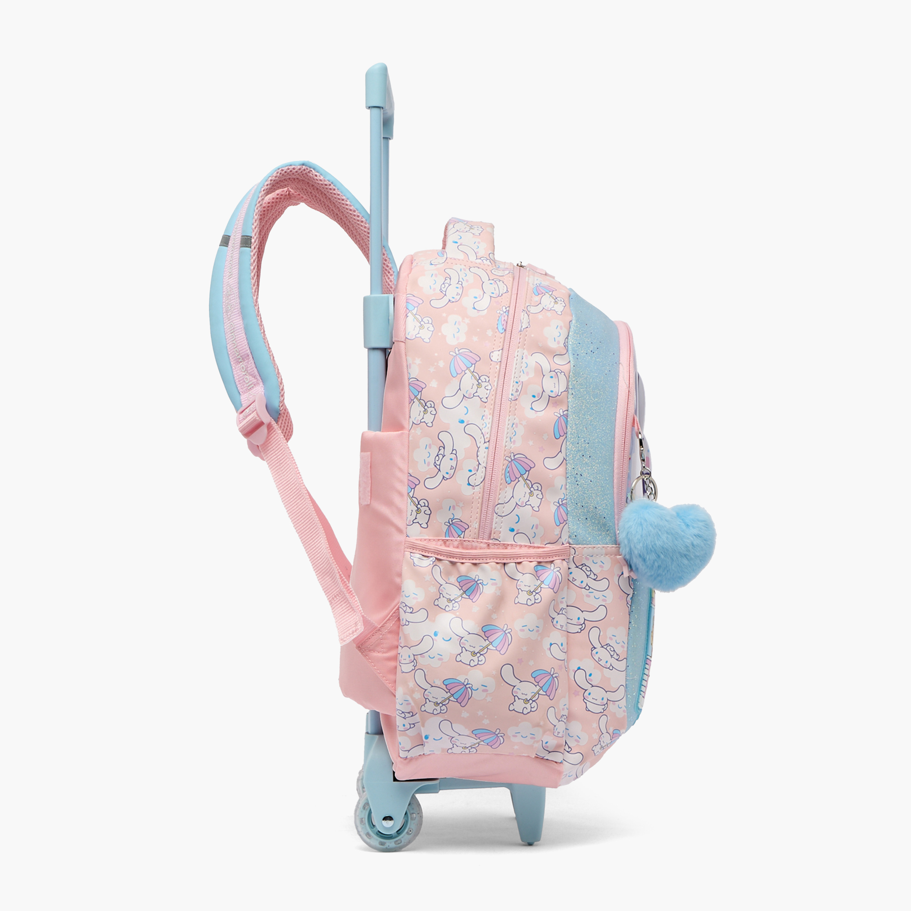 Sanrio Cinnamoroll Print Trolley Bag for Girls 5-8 Years Retractable Handle - 16 inches-school-bagsandbackpacks-trolleybags-image-7