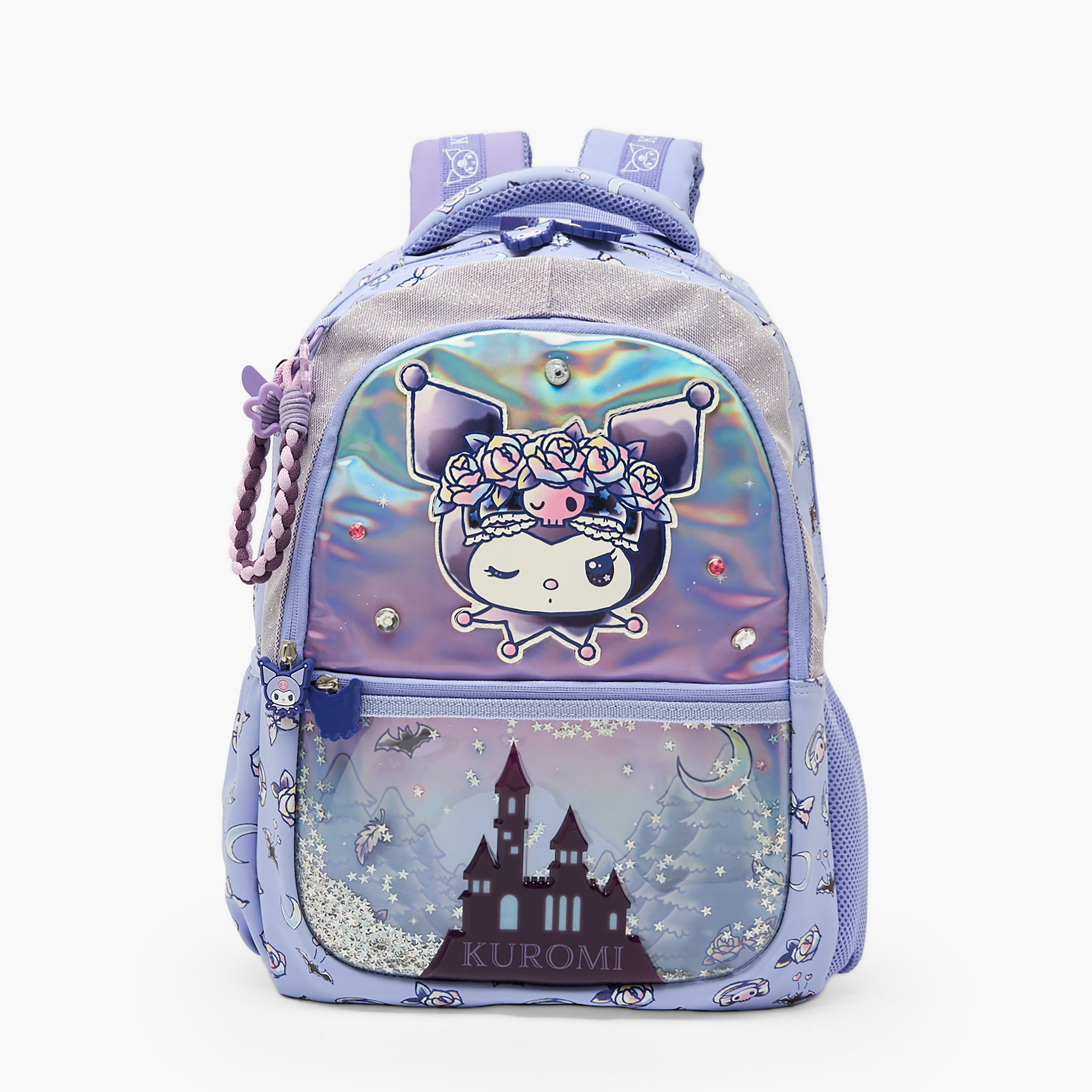 شنطة ظهر بطبعات كورومي وحمالات مبطنة للفتيات من 5-8 سنوات من سانريو - 16 بوصة-school-bagsandbackpacks-backpacks-image-1