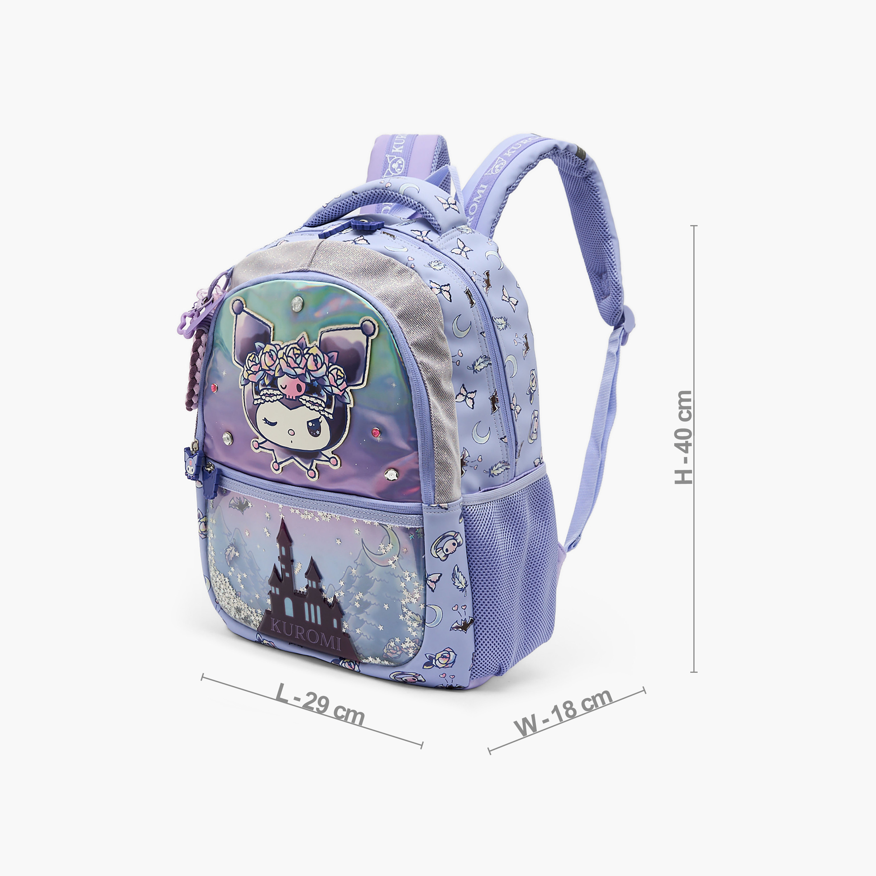 شنطة ظهر بطبعات كورومي وحمالات مبطنة للفتيات من 5-8 سنوات من سانريو - 16 بوصة-school-bagsandbackpacks-backpacks-image-9