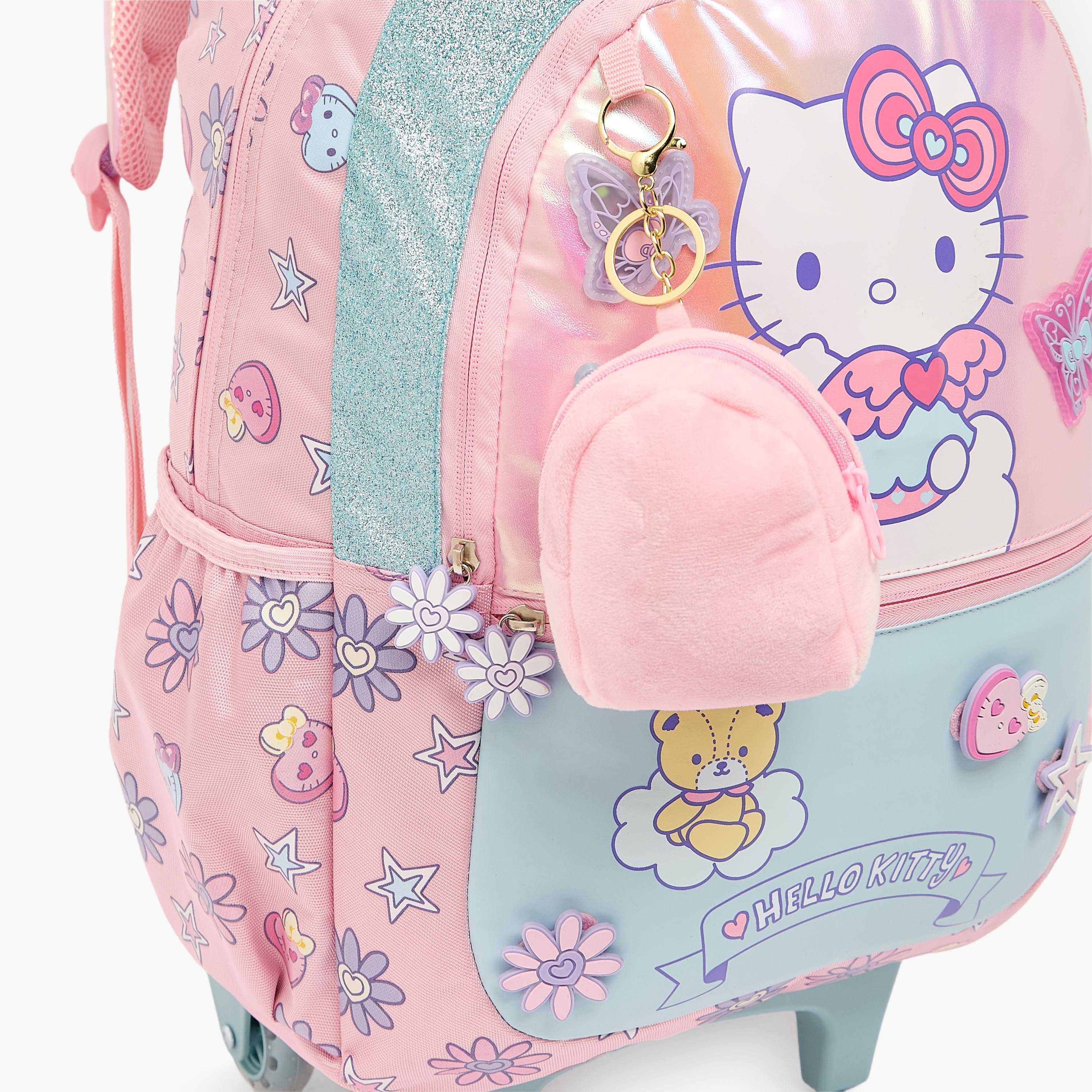 Sanrio Hello Kitty Print Trolley Bag for Girls 5-8 Years Retractable Handle - 16 inches-school-bagsandbackpacks-trolleybags-image-4