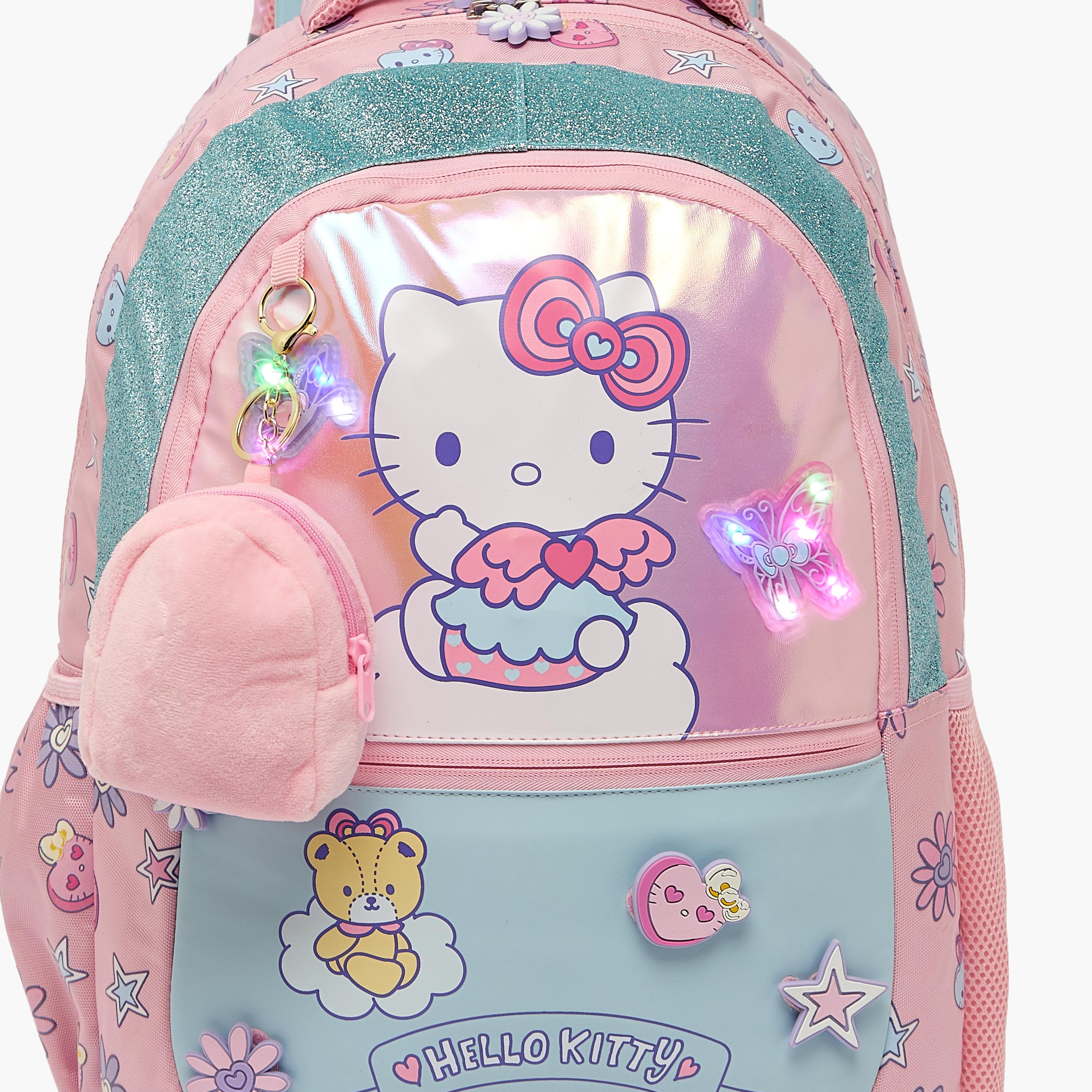 Sanrio Hello Kitty Print Trolley Bag for Girls 5-8 Years Retractable Handle - 16 inches-school-bagsandbackpacks-trolleybags-image-6