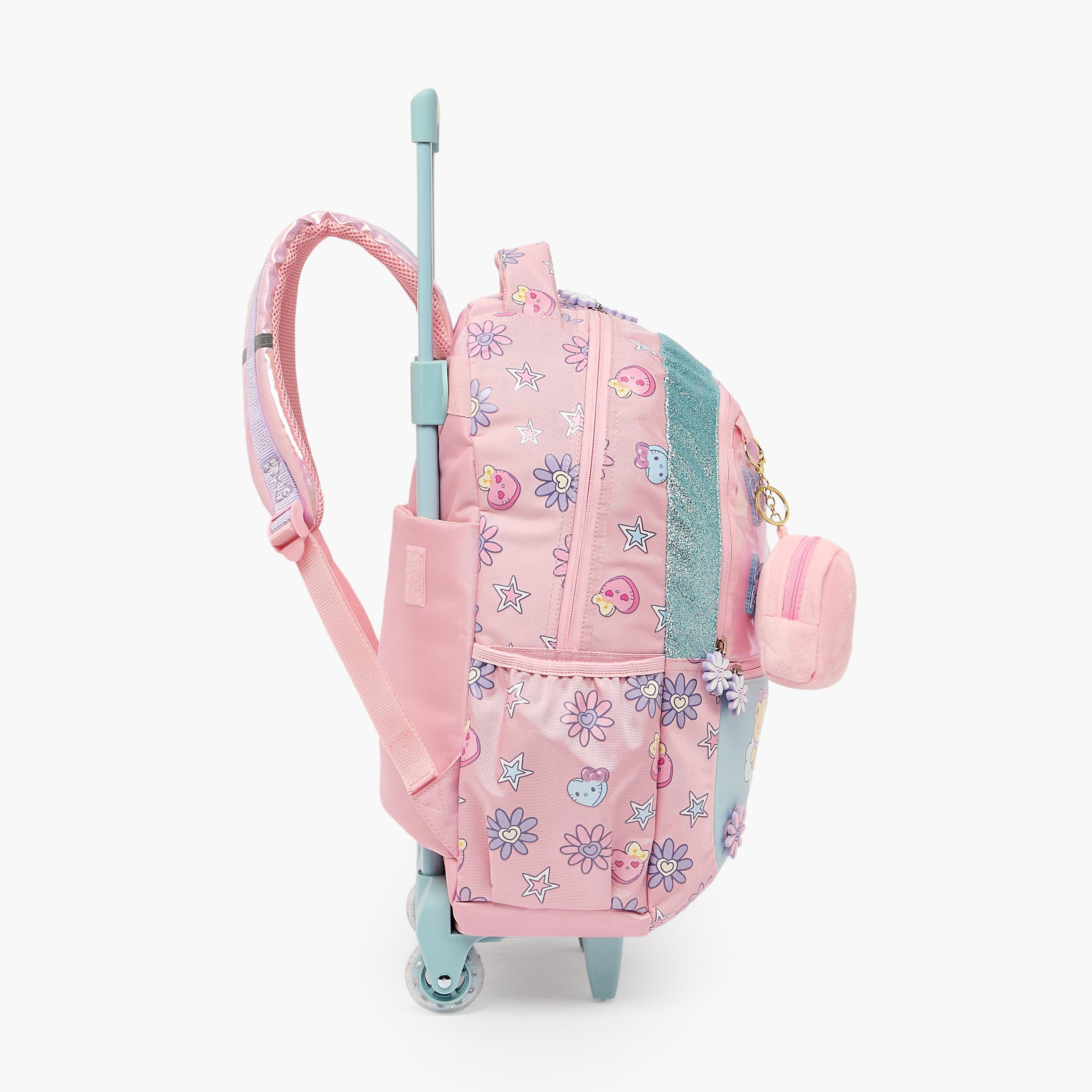 Sanrio Hello Kitty Print Trolley Bag for Girls 5-8 Years Retractable Handle - 16 inches-school-bagsandbackpacks-trolleybags-image-9