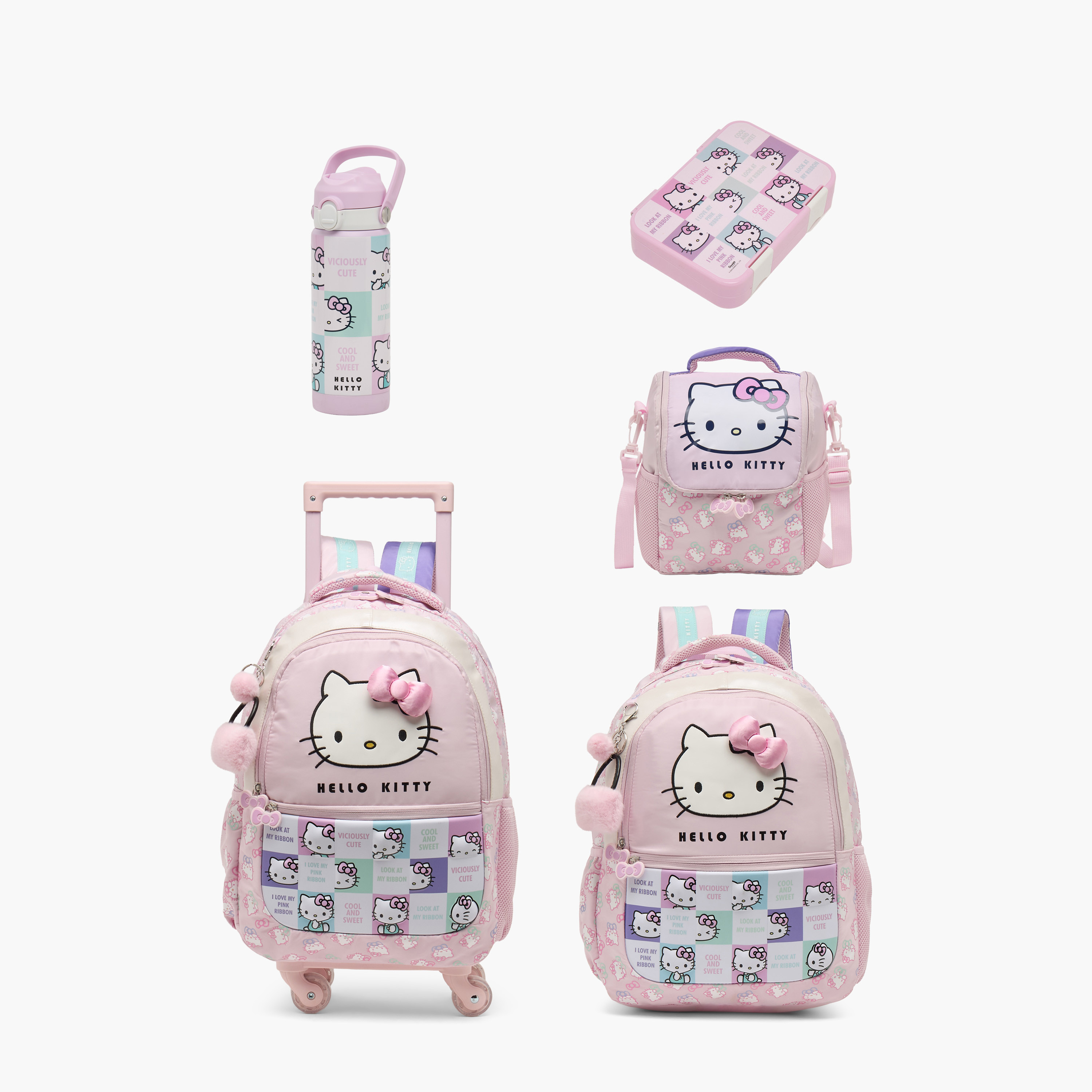 Sanrio Hello Kitty Print Backpack for Girls 5-8 Years with Padded Shoulder Straps - 16 inches-school-bagsandbackpacks-backpacks-image-11