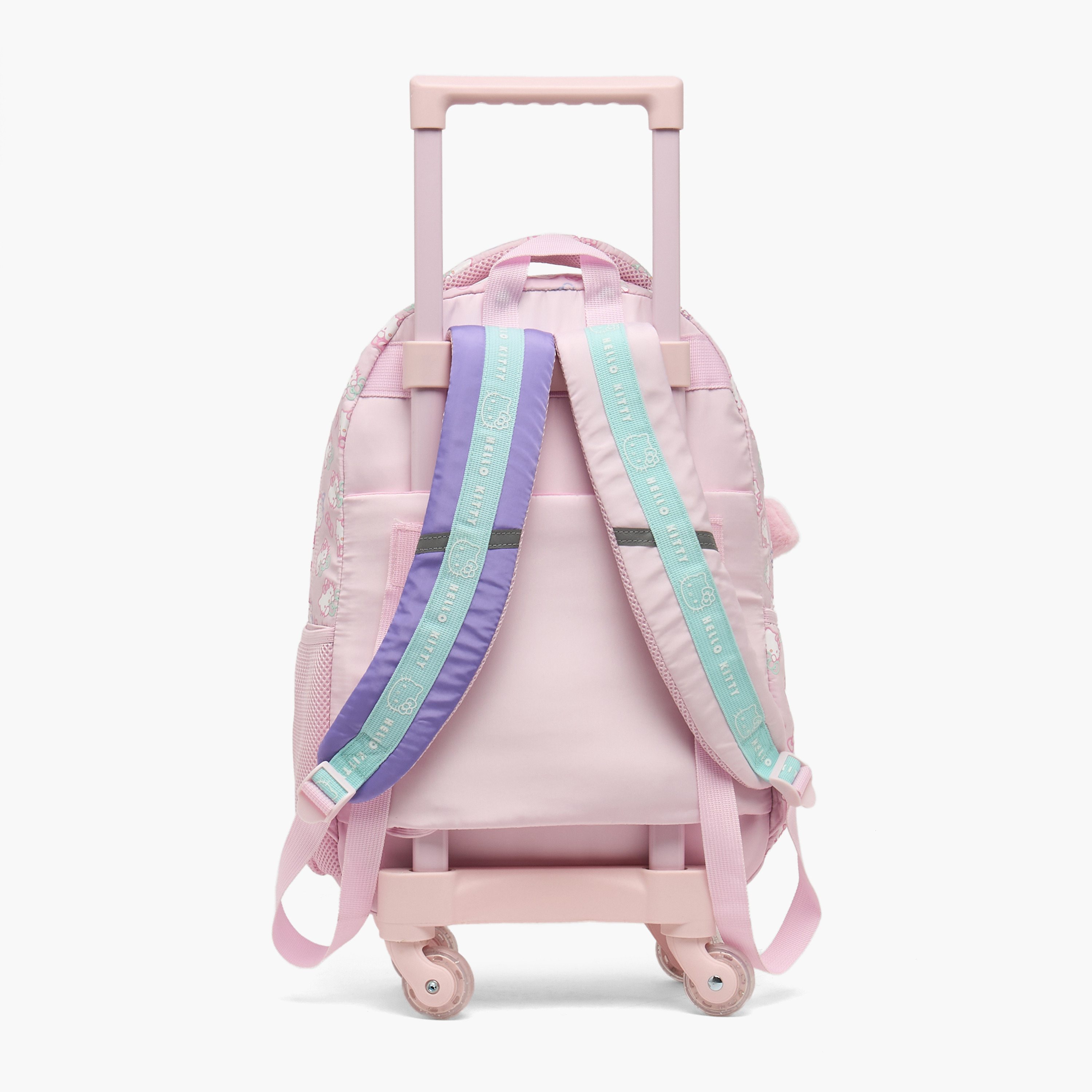 شنطة ترولي بطبعات هالو كيتي ومقبض قابل للسحب للبنات من 5-8 سنوات من سانريو - 16 بوصة-school-bagsandbackpacks-trolleybags-image-10