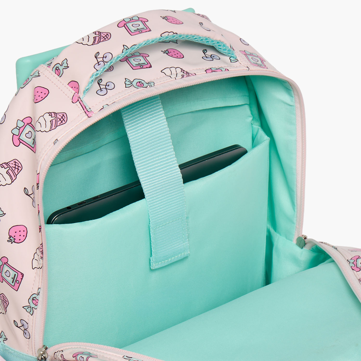 شنطة ترولي بطبعات وبعجلات متينة للبنات 5-8 سنة من سانريو- 16 بوصة-school-bagsandbackpacks-trolleybags-image-6