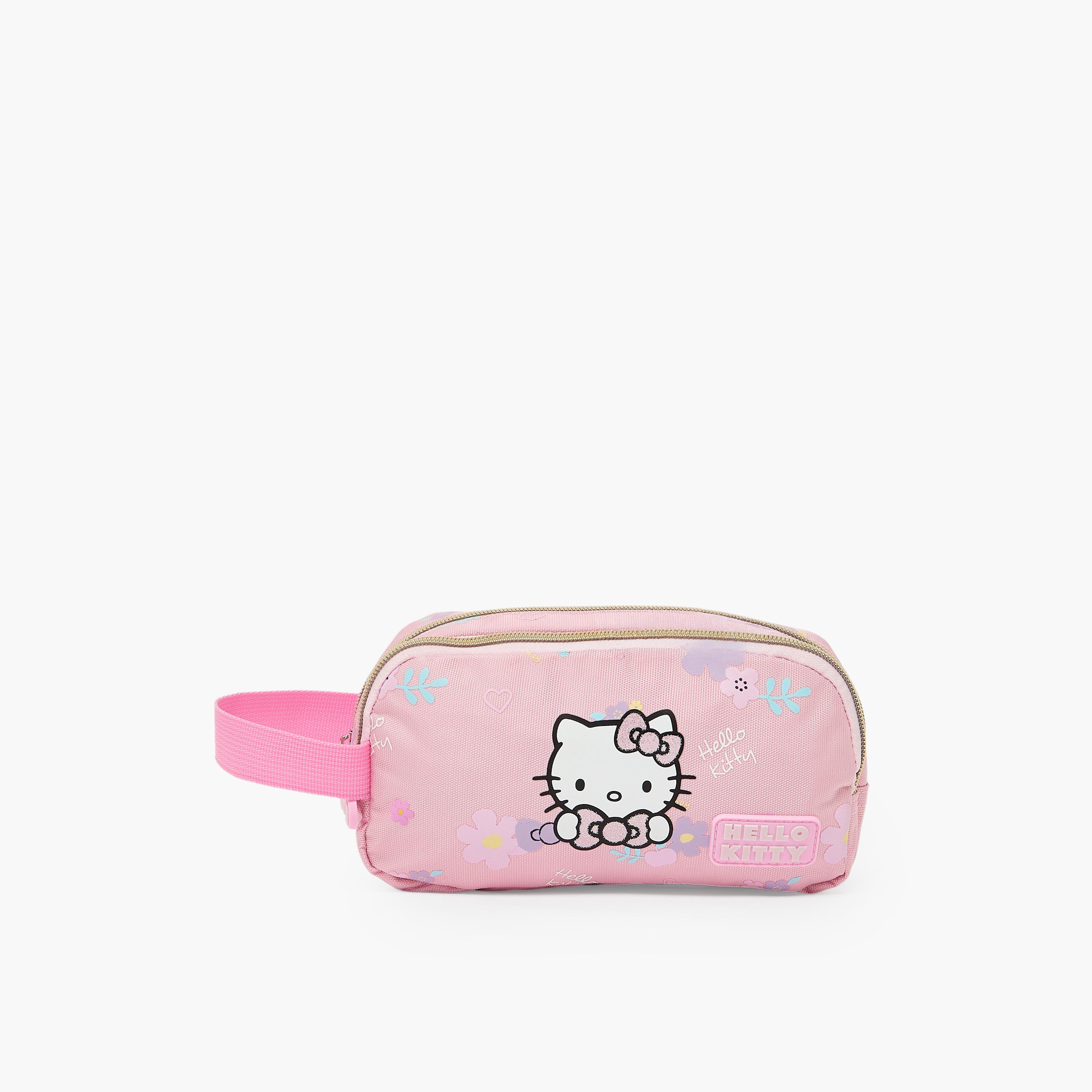 Sanrio Hello Kitty Print Pencil Pouch with 2 Compartments-school-stationery-pencilcases-image-1