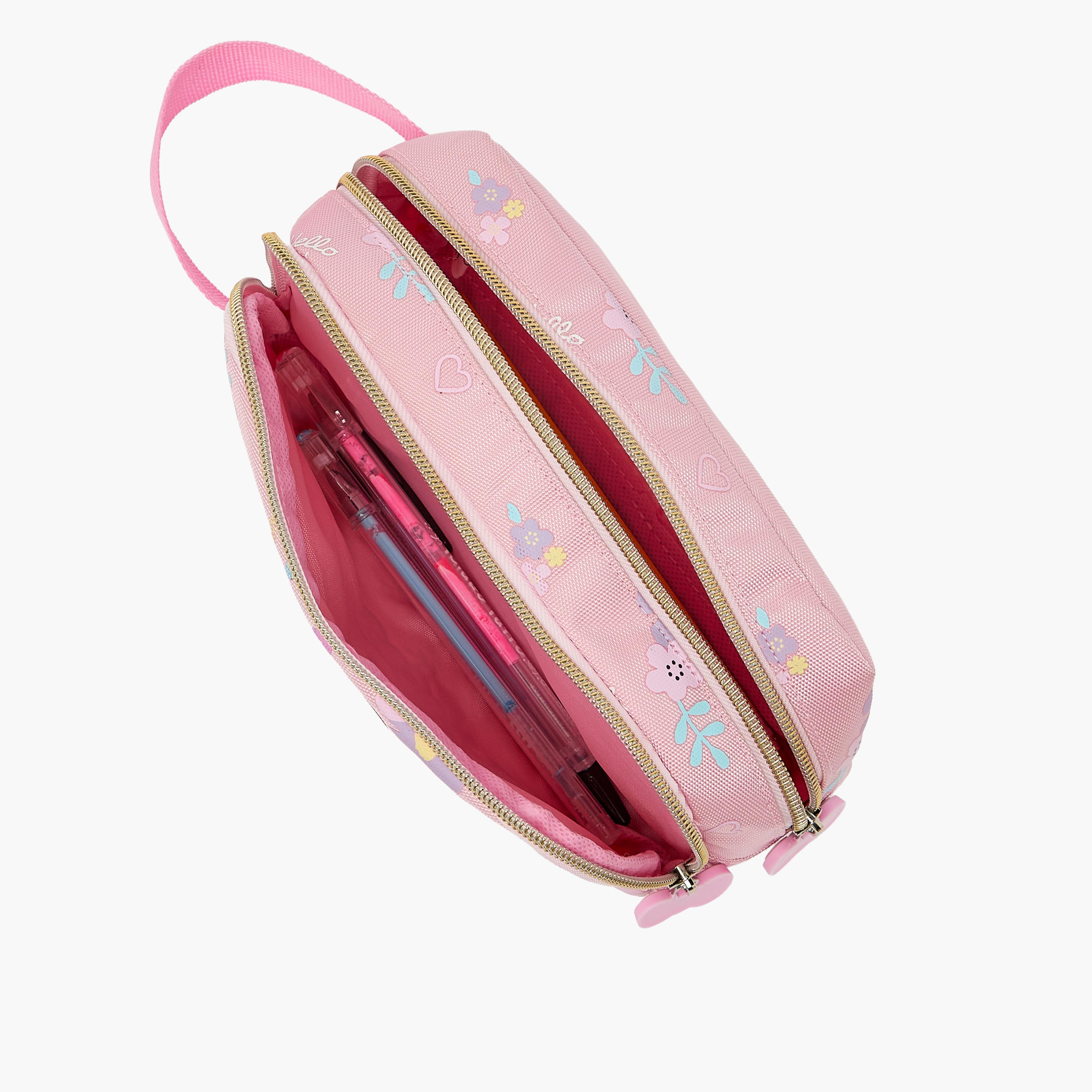 Sanrio Hello Kitty Print Pencil Pouch with 2 Compartments-school-stationery-pencilcases-image-7