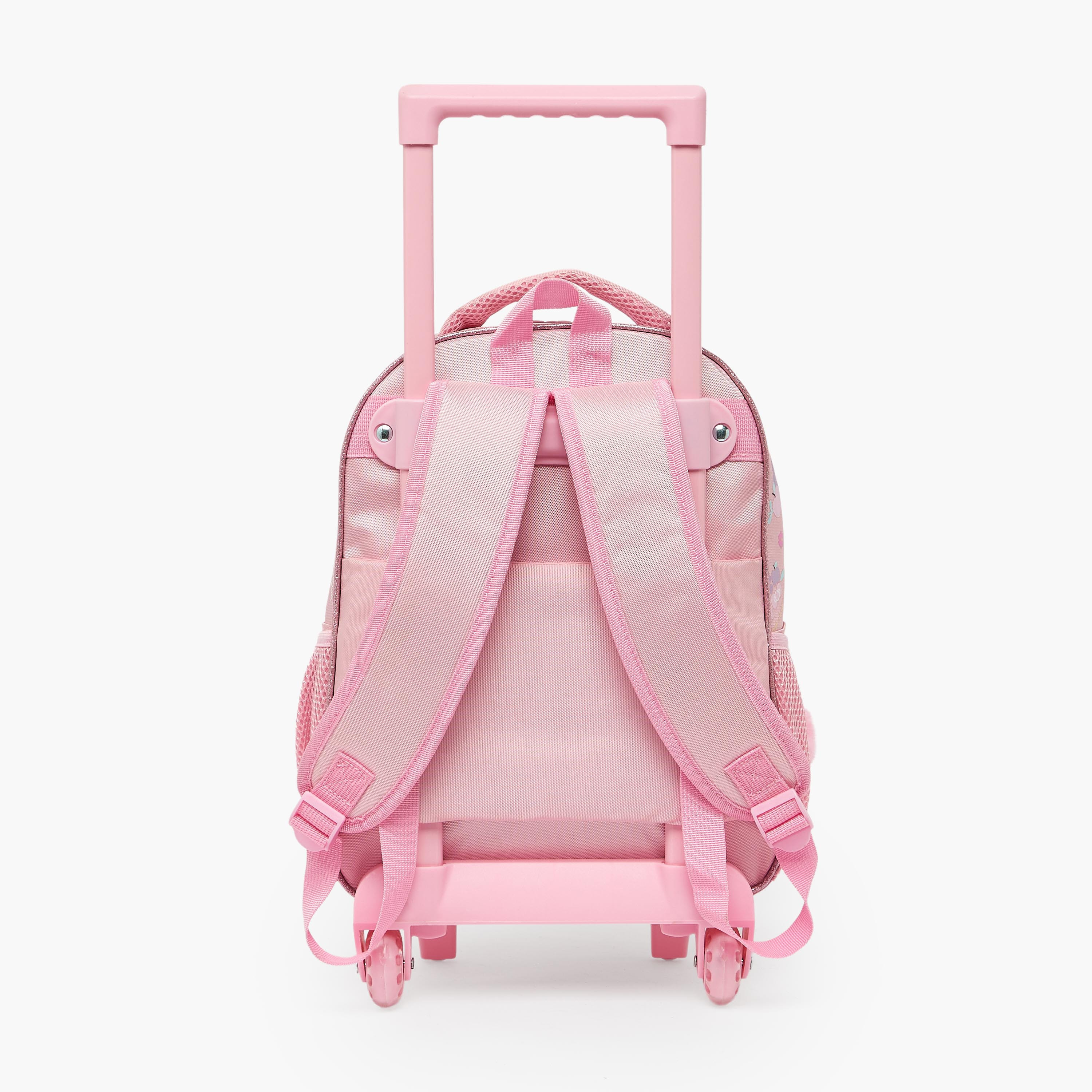 شنطة ترولي بمقبض قابل للسحب وطبعات للبنات 3- 5 سنوات من سانريو - 14 بوصة-school-bagsandbackpacks-trolleybags-image-10