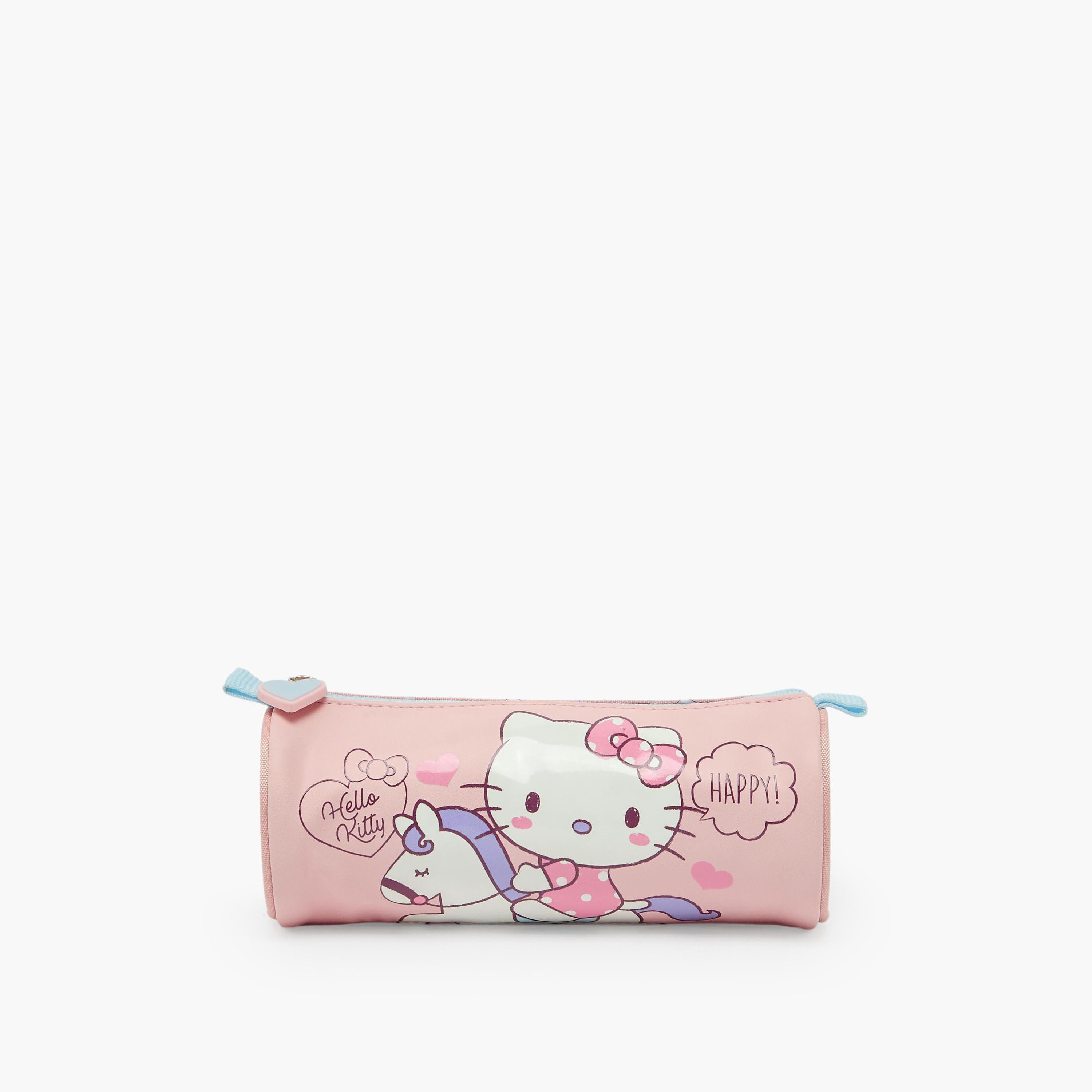 Sanrio Hello Kitty Print Pencil Pouch with Zip Closure-school-stationery-pencilcases-image-1