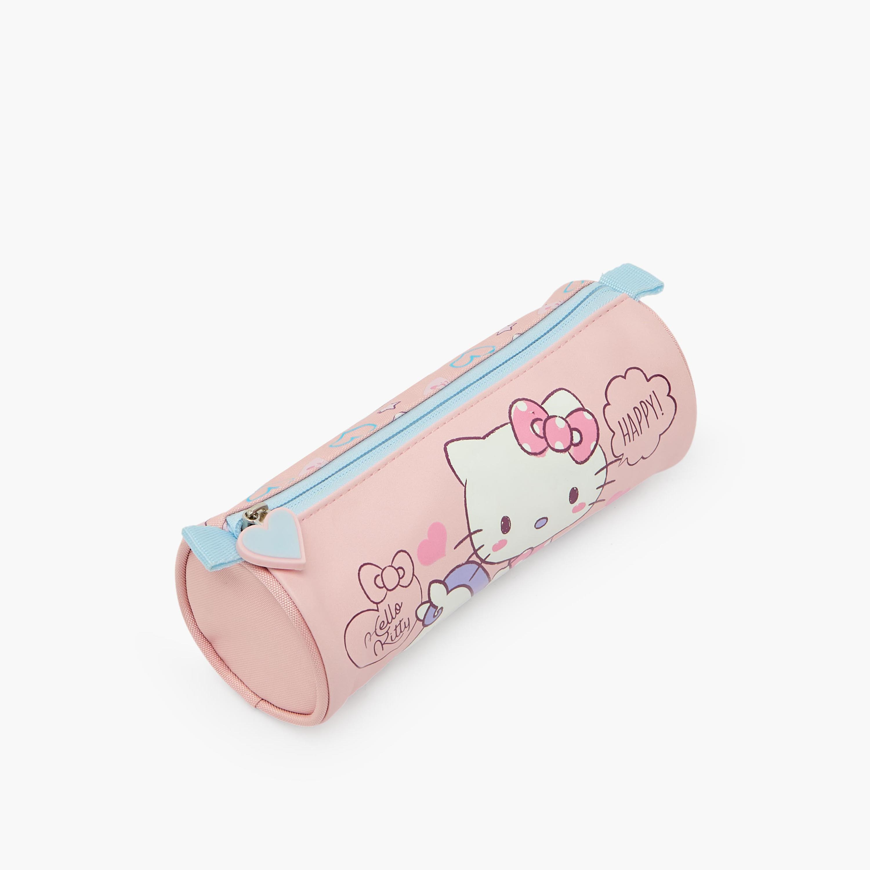 Sanrio Hello Kitty Print Pencil Pouch with Zip Closure-school-stationery-pencilcases-image-3