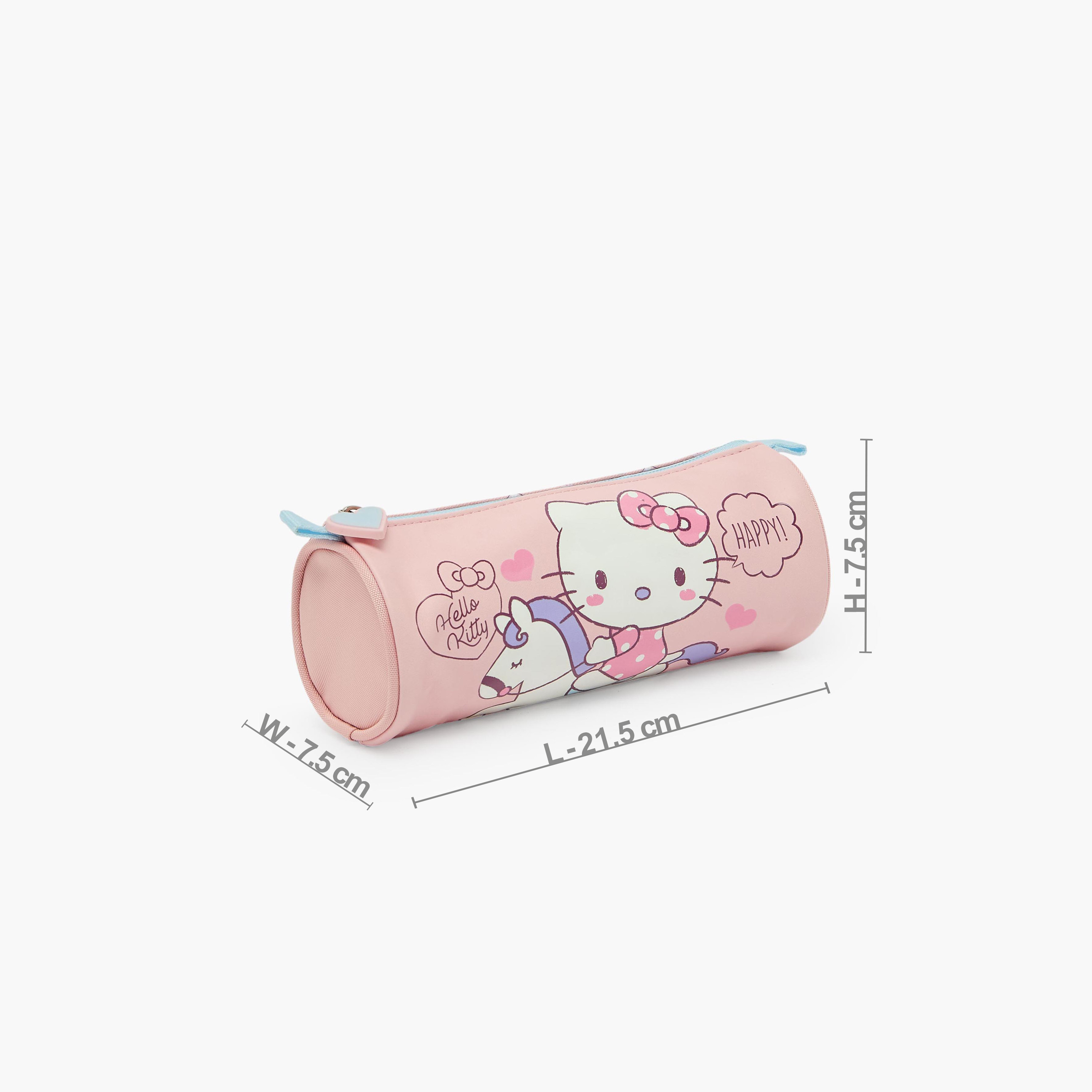 Sanrio Hello Kitty Print Pencil Pouch with Zip Closure-school-stationery-pencilcases-image-4