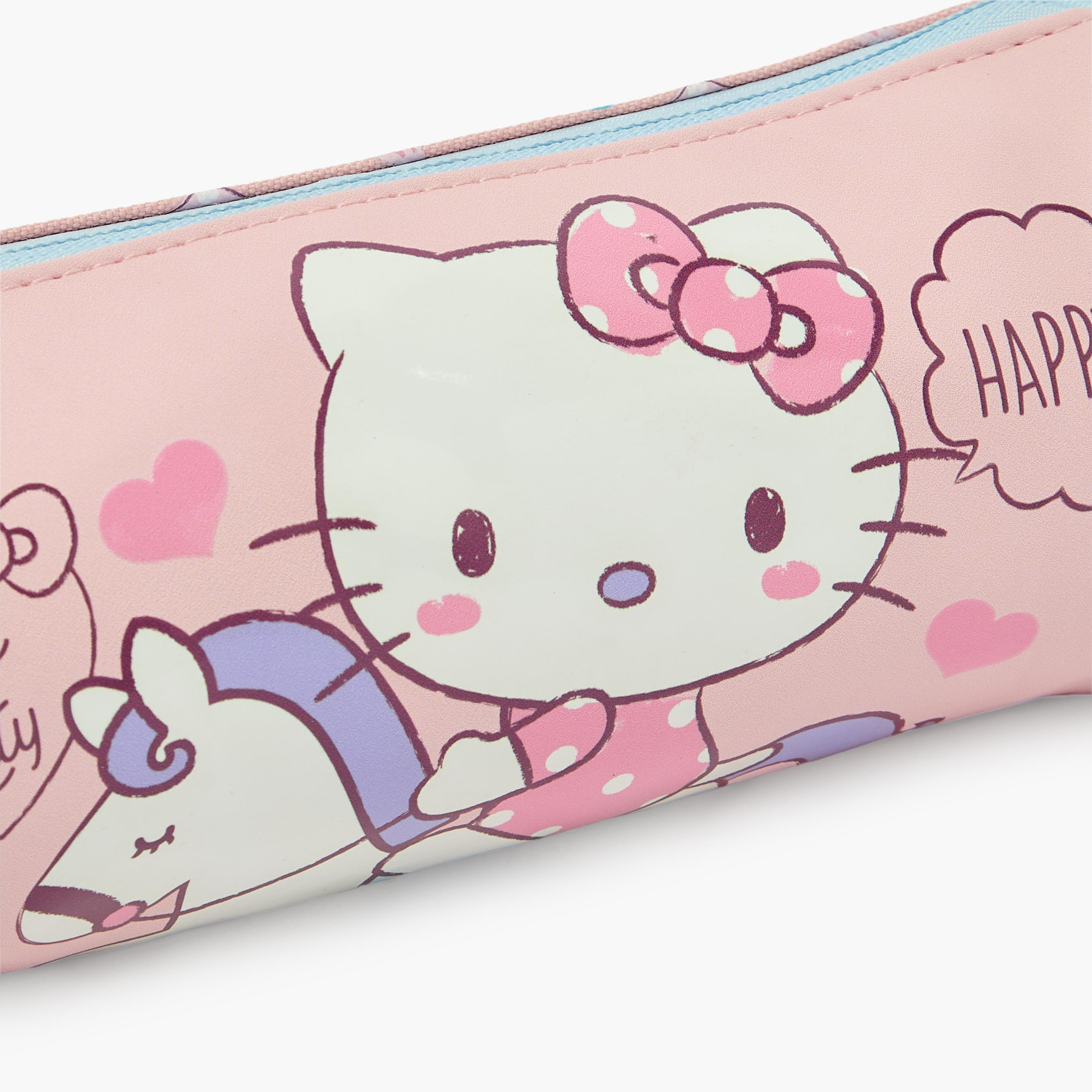 Sanrio Hello Kitty Print Pencil Pouch with Zip Closure-school-stationery-pencilcases-image-7