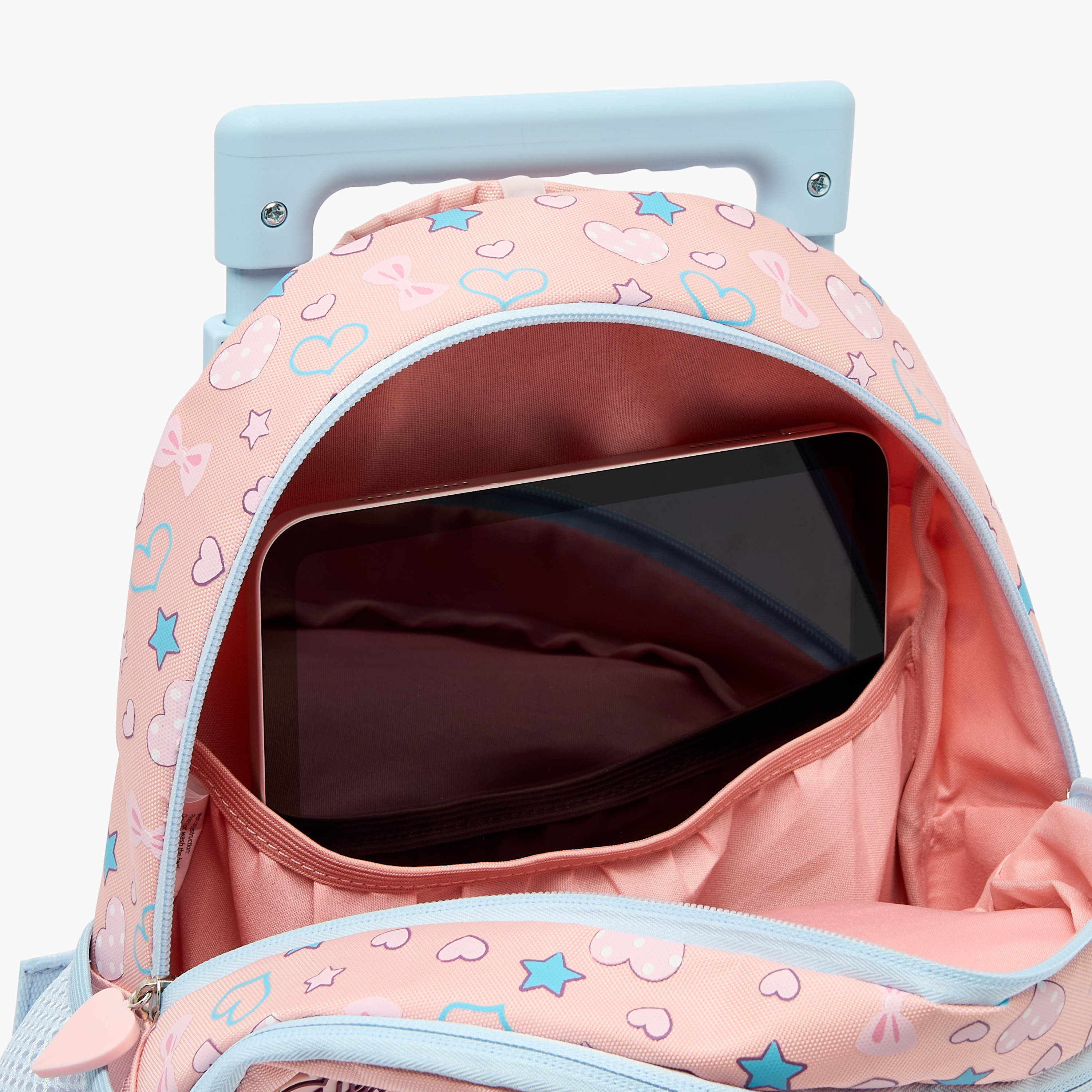 شنطة ترولي بطبعات هالو كيتي ومقبض قابل للسحب للبنات من 3-5 سنوات من سانريو - 14 بوصة-school-bagsandbackpacks-trolleybags-image-11