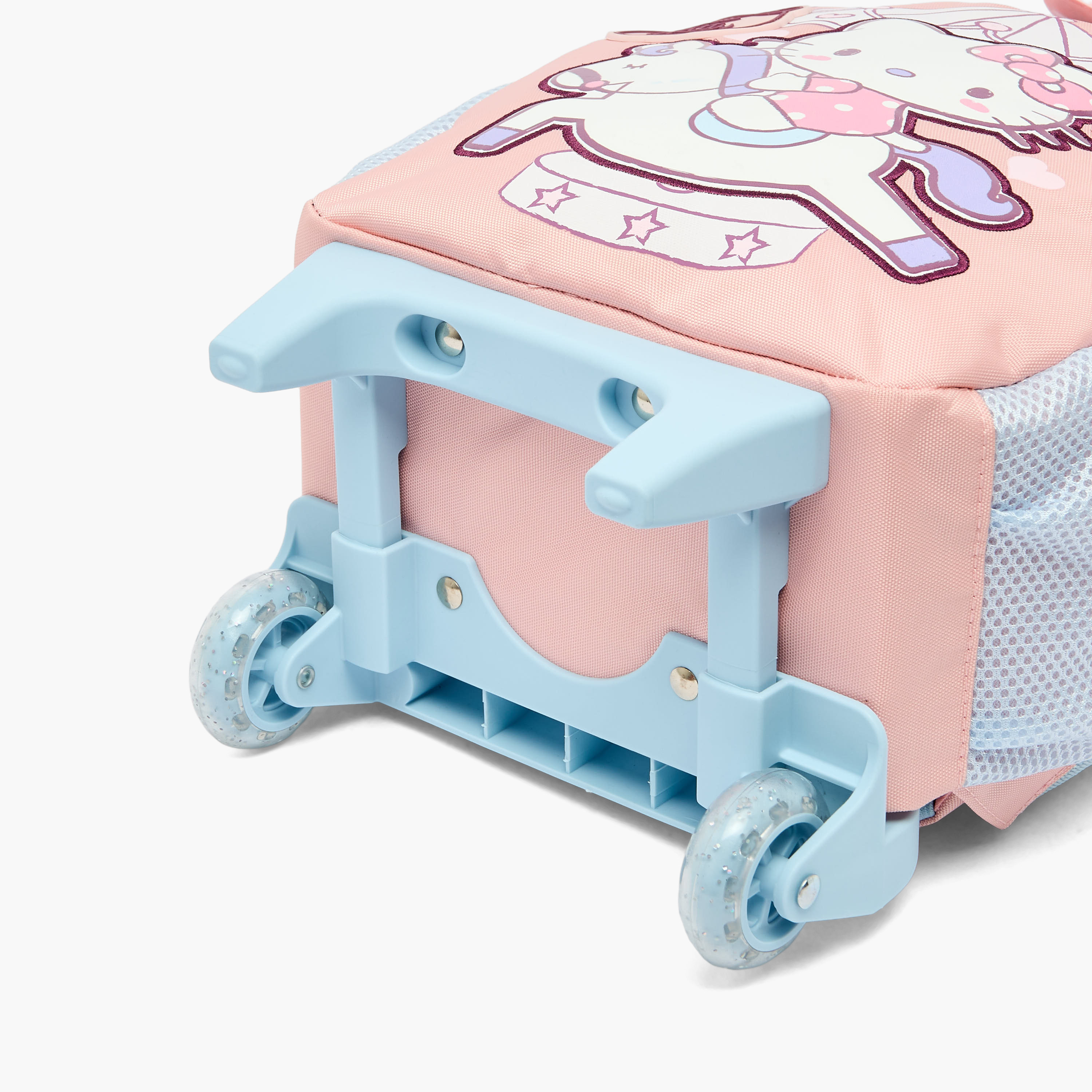 Sanrio Hello Kitty Print Trolley Bag for Girls 3-5 Years Retractable Handle - 14 inches-school-bagsandbackpacks-trolleybags-image-13