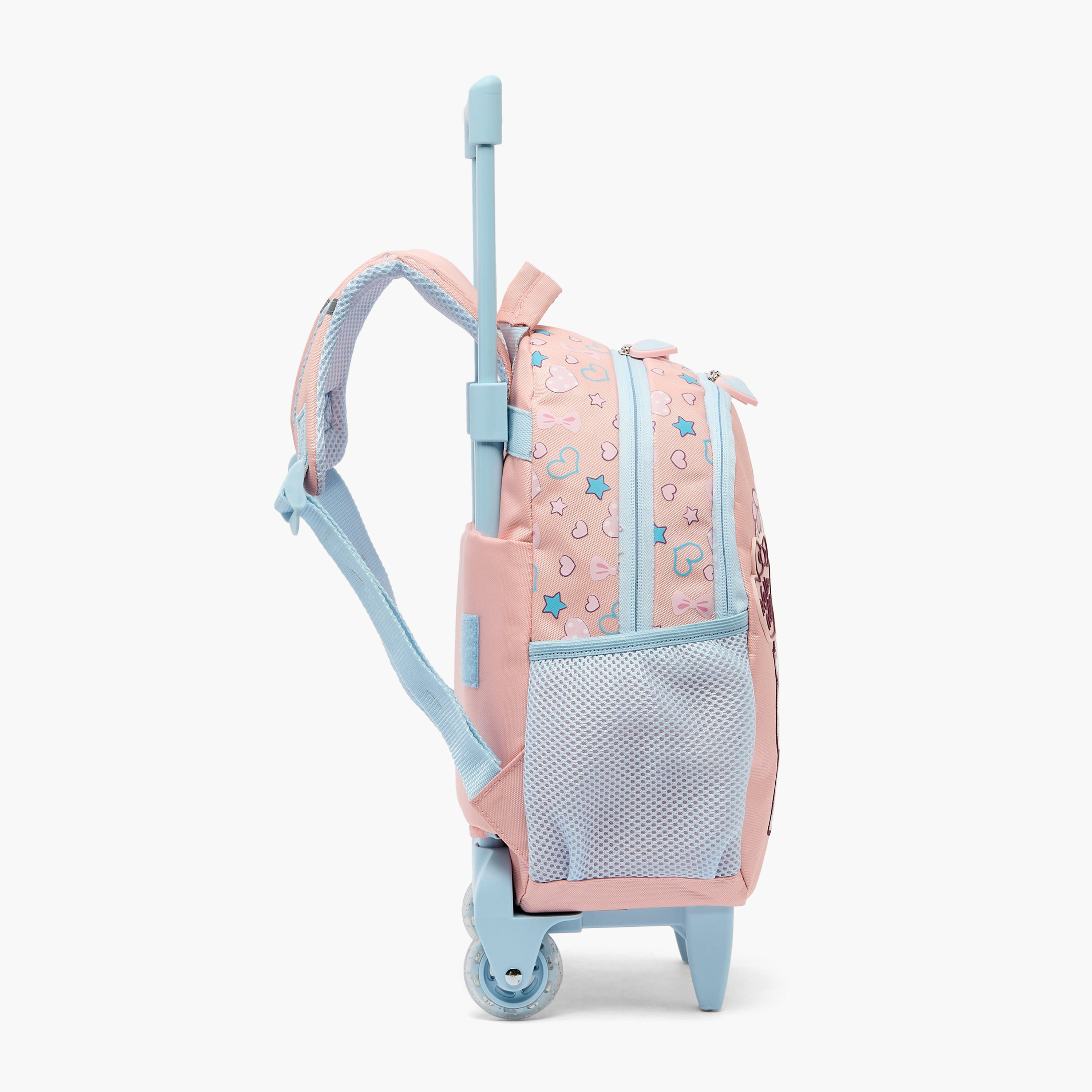 شنطة ترولي بطبعات هالو كيتي ومقبض قابل للسحب للبنات من 3-5 سنوات من سانريو - 14 بوصة-school-bagsandbackpacks-trolleybags-image-4