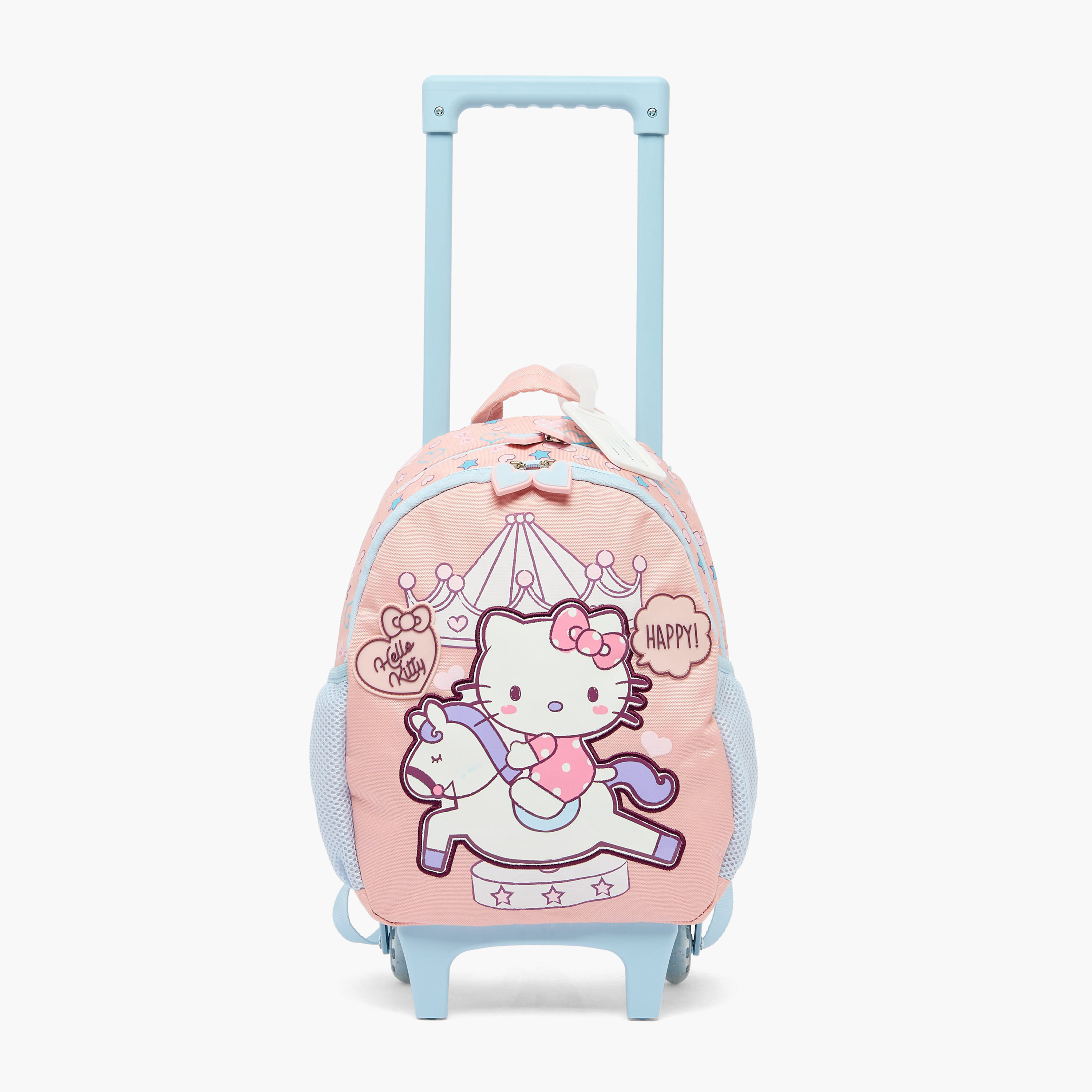شنطة ترولي بطبعات هالو كيتي ومقبض قابل للسحب للبنات من 3-5 سنوات من سانريو - 14 بوصة-school-bagsandbackpacks-trolleybags-image-6