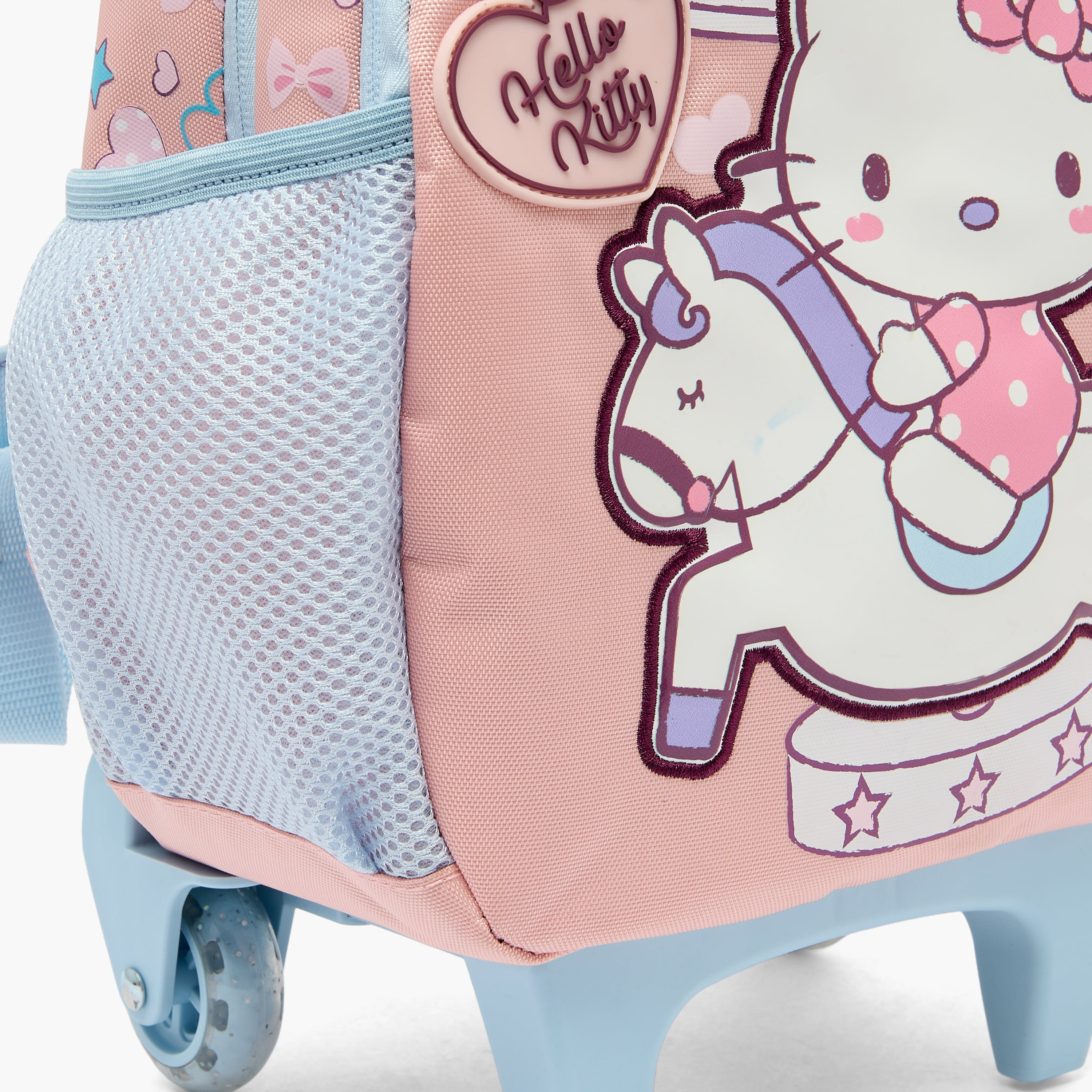 شنطة ترولي بطبعات هالو كيتي ومقبض قابل للسحب للبنات من 3-5 سنوات من سانريو - 14 بوصة-school-bagsandbackpacks-trolleybags-image-7