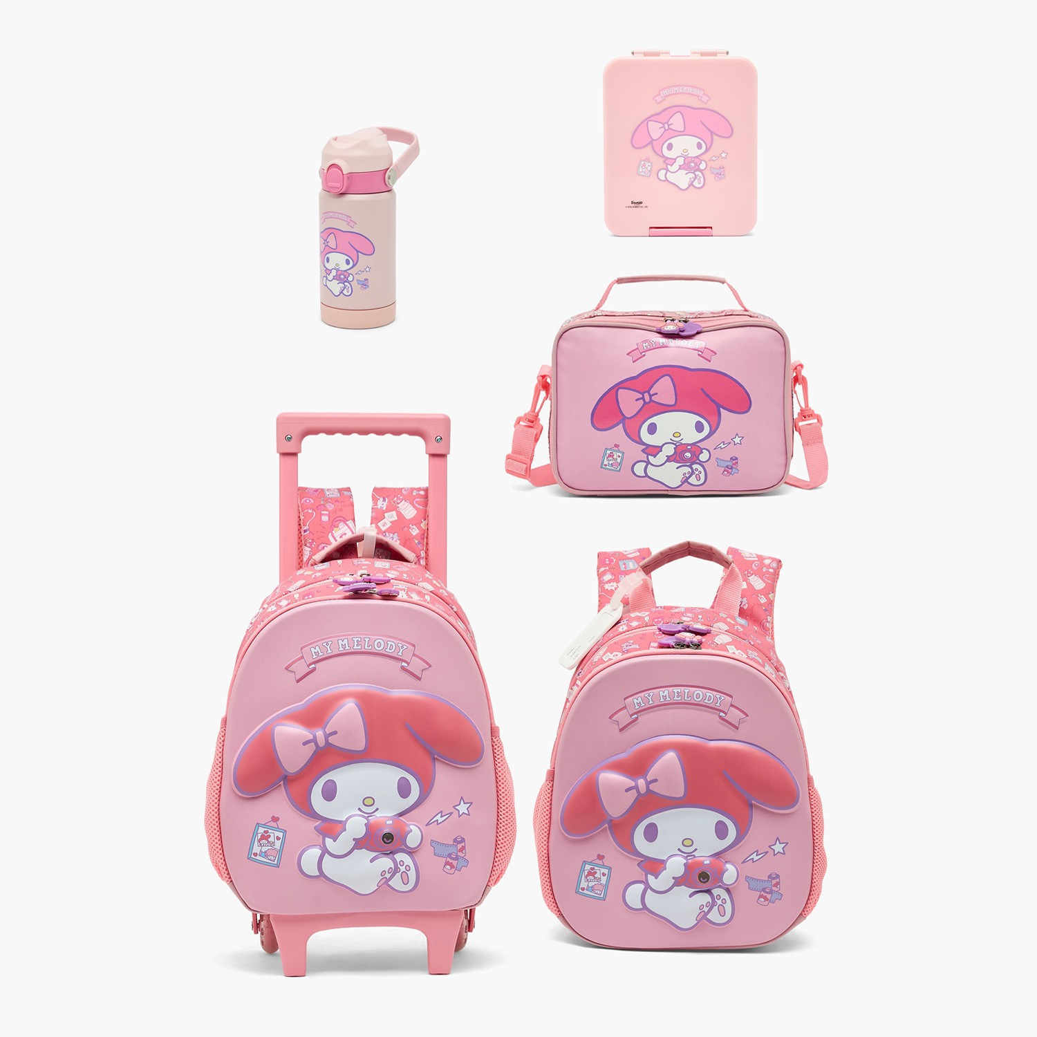 Sanrio My Melody Print Lunch Bag for Girls 3-5 Years with Detachable Strap-school-lunchessentials-lunchbags-image-11