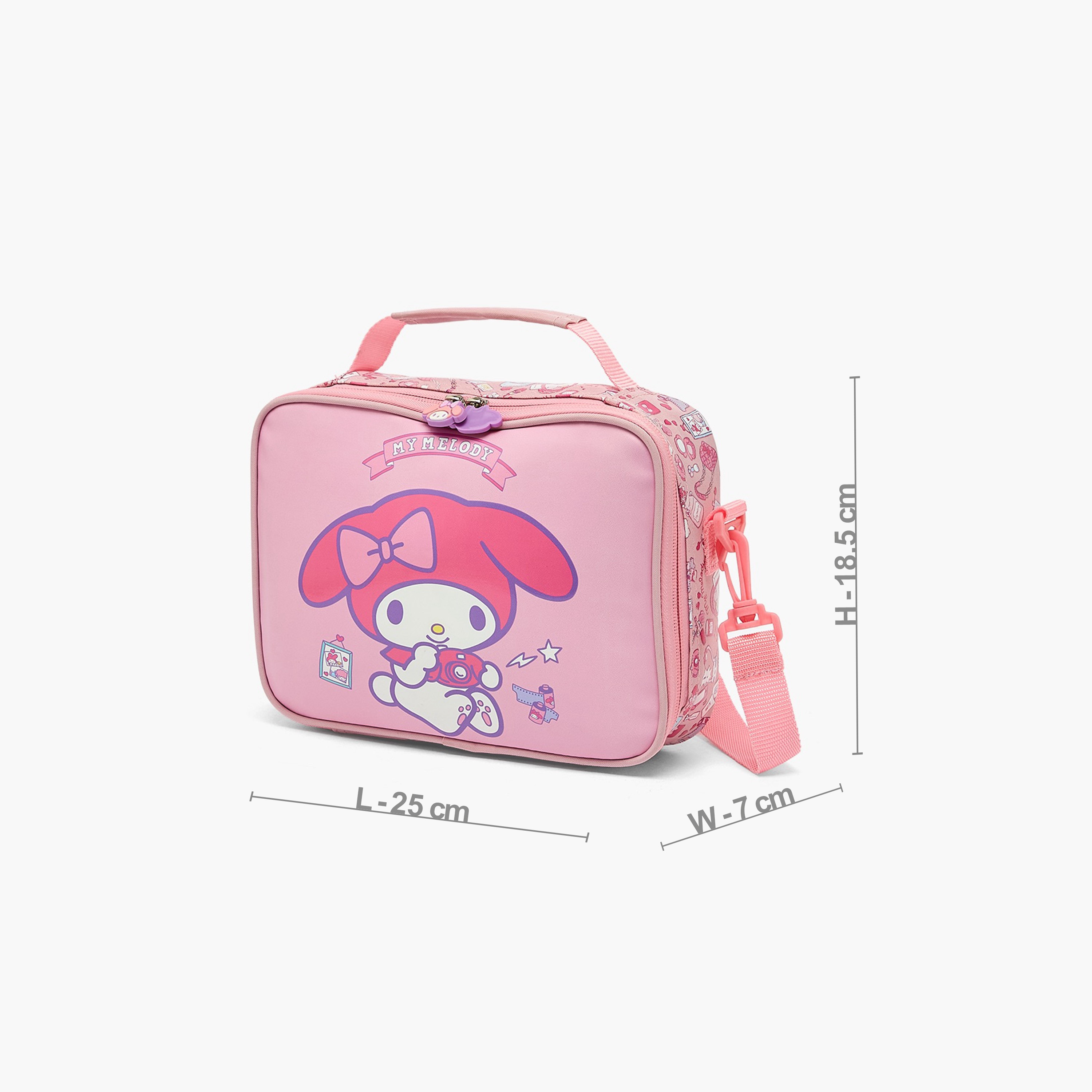 Sanrio My Melody Print Lunch Bag for Girls 3-5 Years with Detachable Strap-school-lunchessentials-lunchbags-image-9